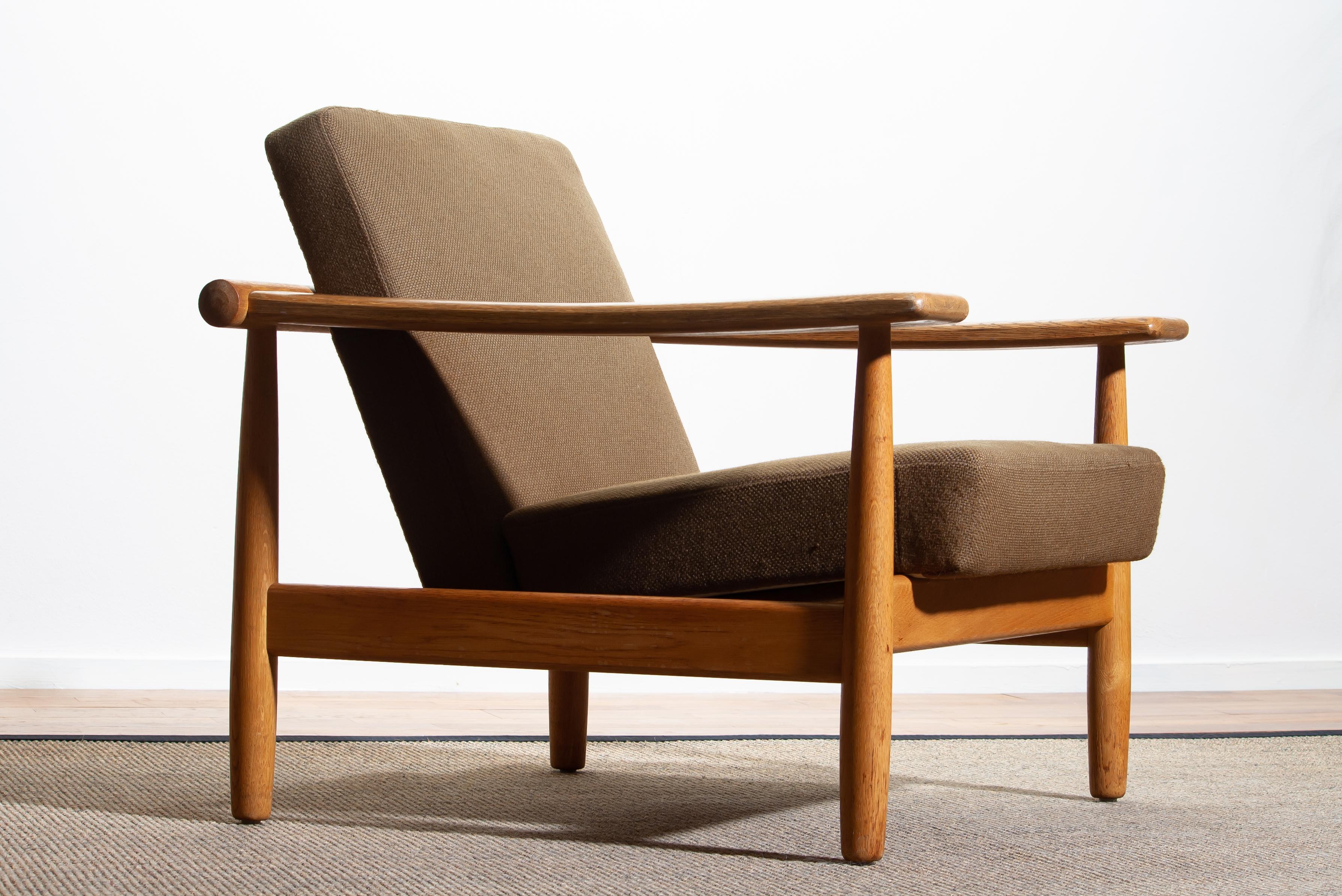Mid-20th Century 1960s, Oak Sofa and Lounge Chair/Living Room Set from Denmark in GETAMA Style