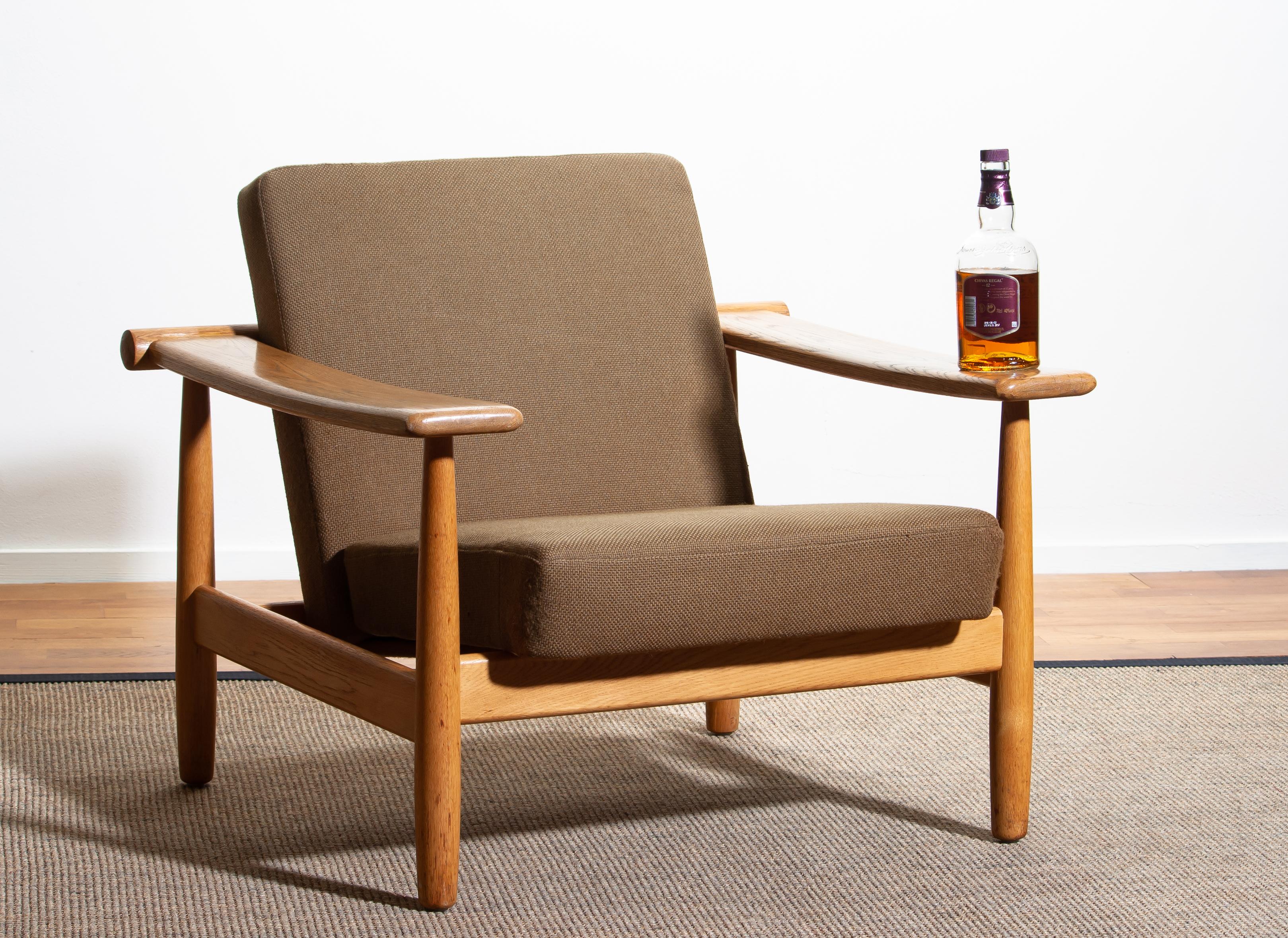 1960s, Oak Sofa and Lounge Chair / Livingroom Set from Denmark in GETAMA Style 6