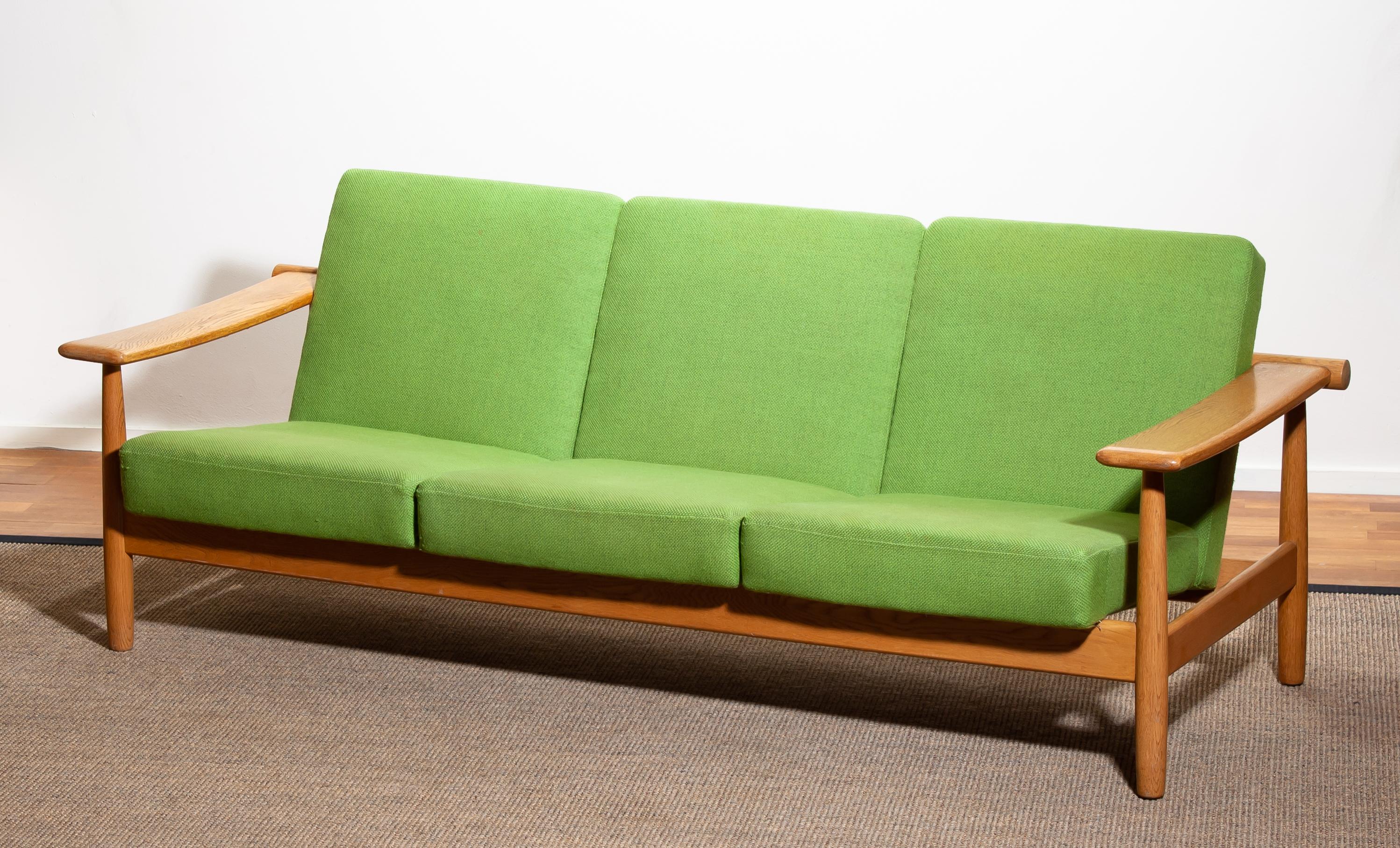 1960s, Oak Sofa and Lounge Chair or Living Room Set from Denmark 8