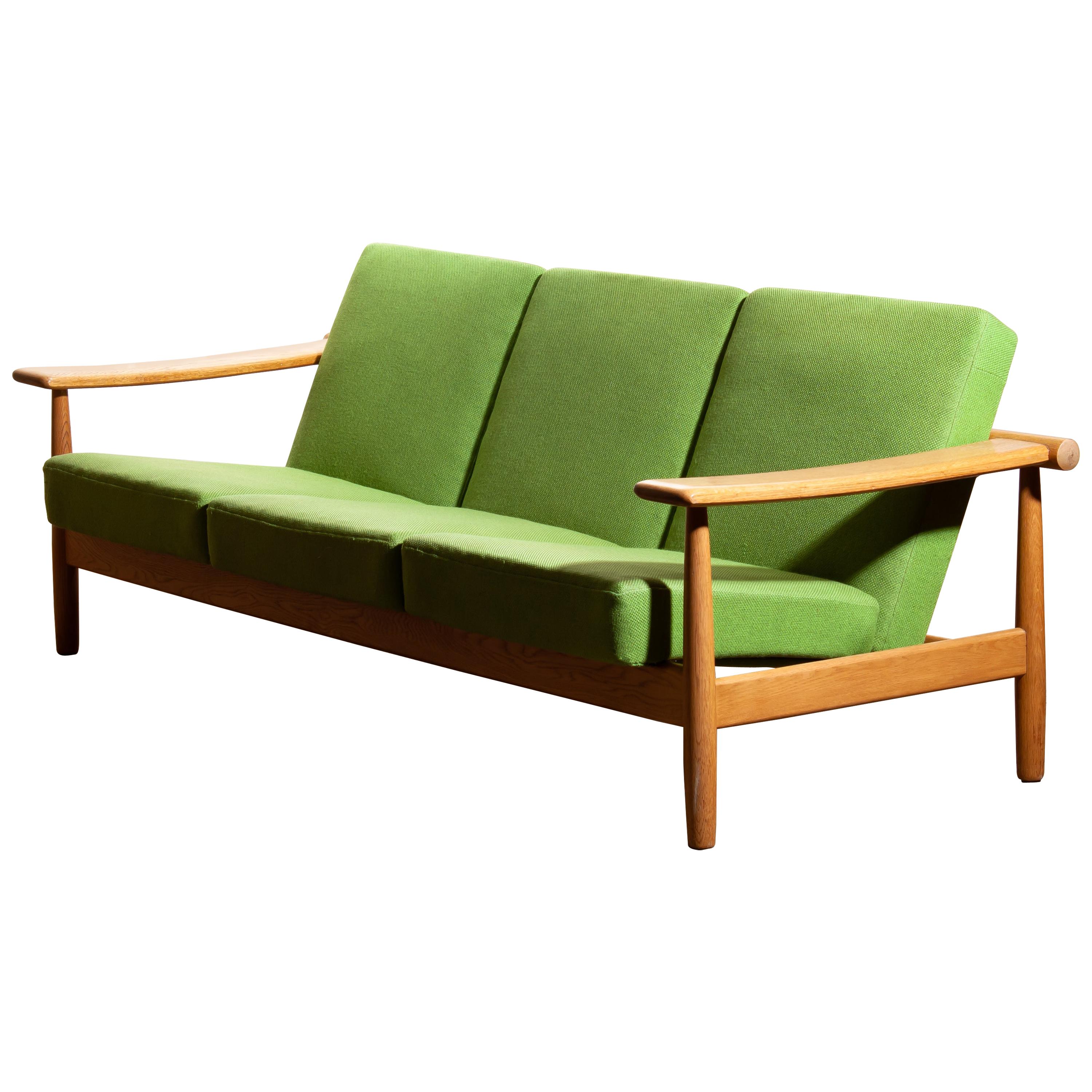 Scandinavian Modern 1960s, Oak Sofa from Denmark in GETAMA Style