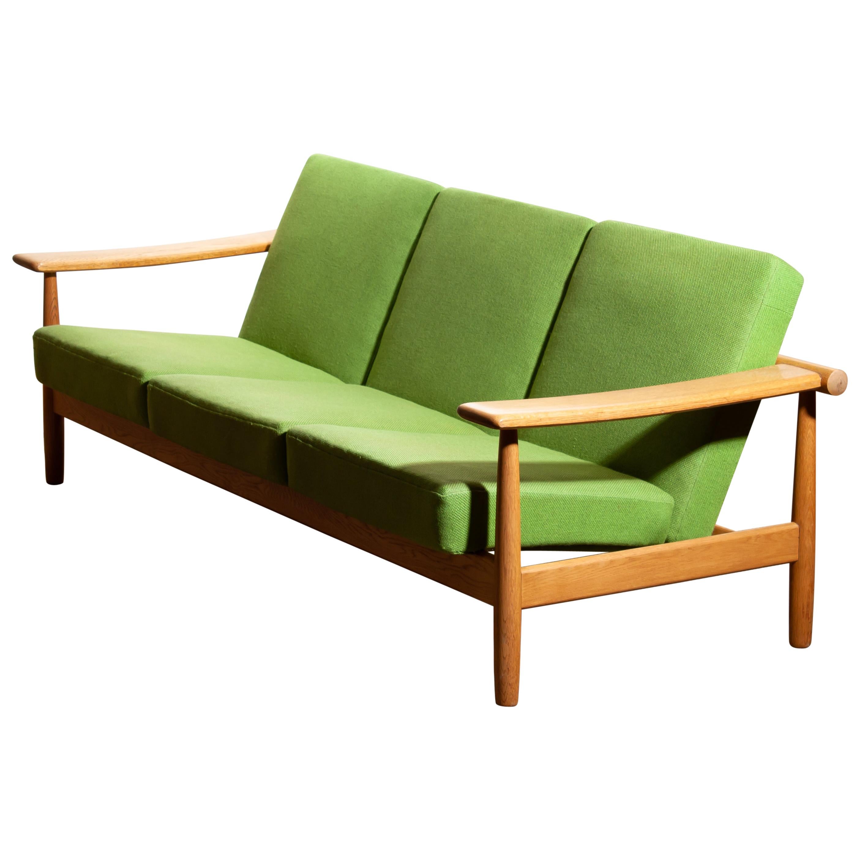 Scandinavian Modern 1960s, Oak Sofa from Denmark in GETAMA Style