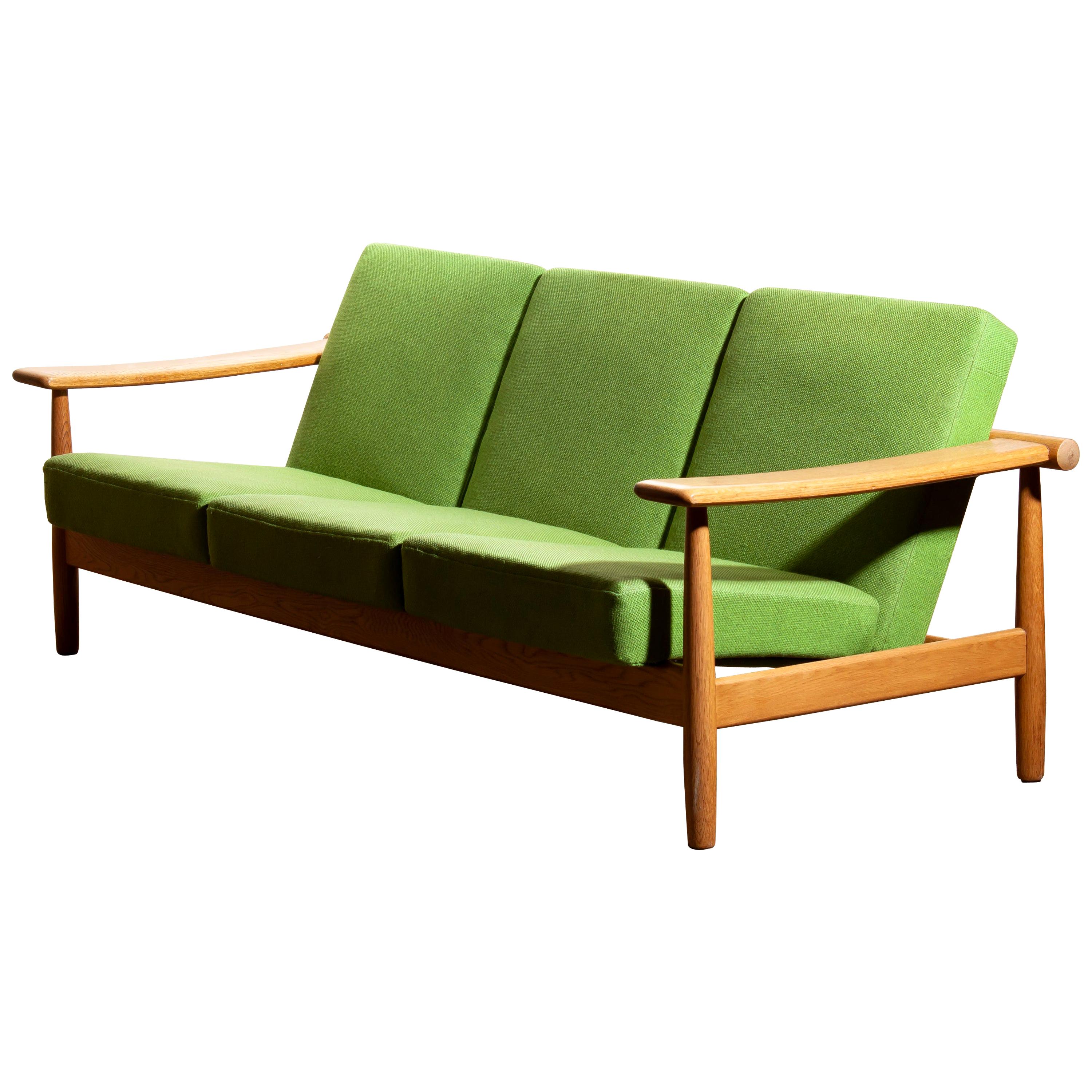 1960s, Oak Sofa from Denmark in GETAMA Style