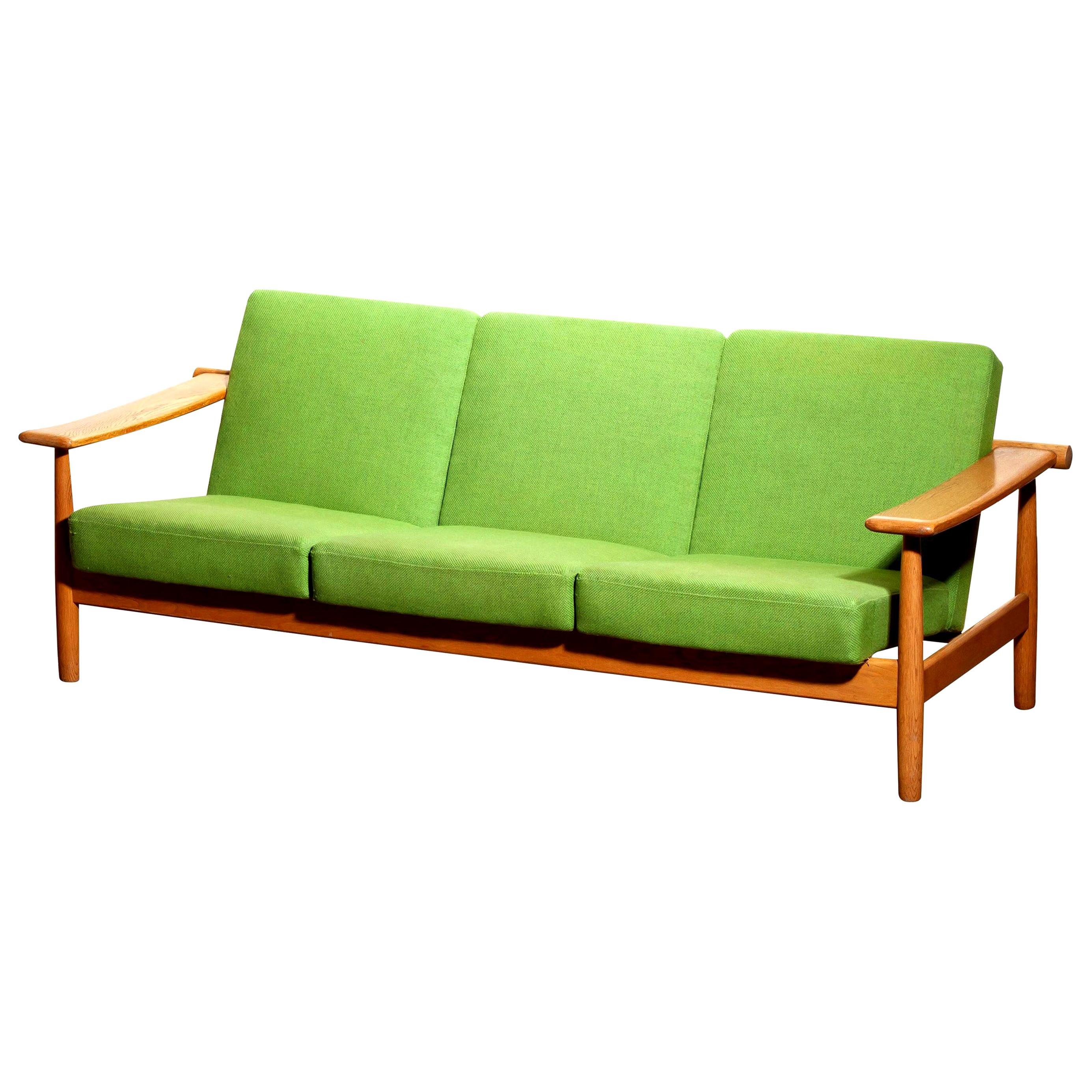 1960s, Oak Sofa from Denmark in GETAMA Style