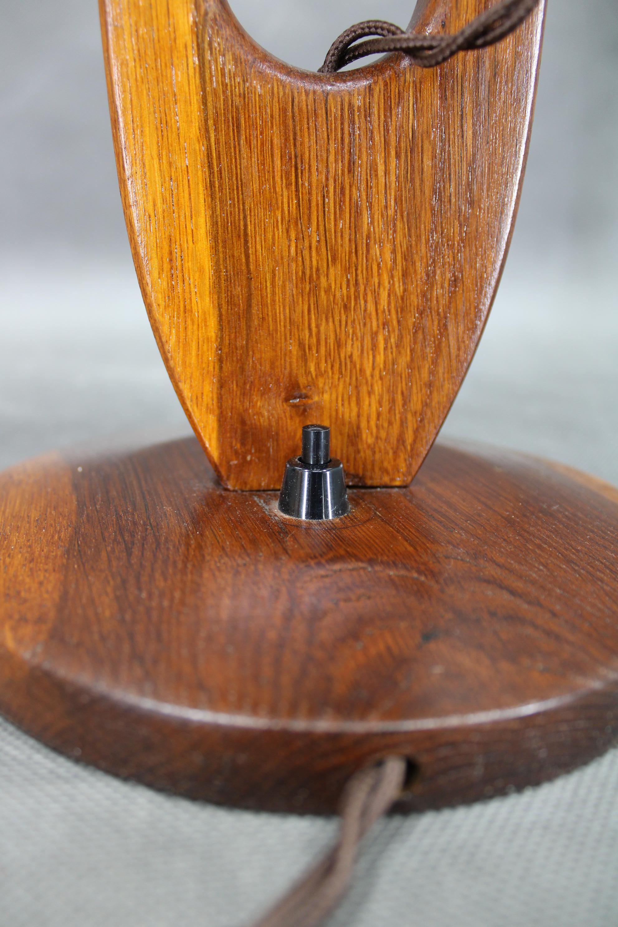 1960s Oak Table or Wall Lamp, Czechoslovakia For Sale 4