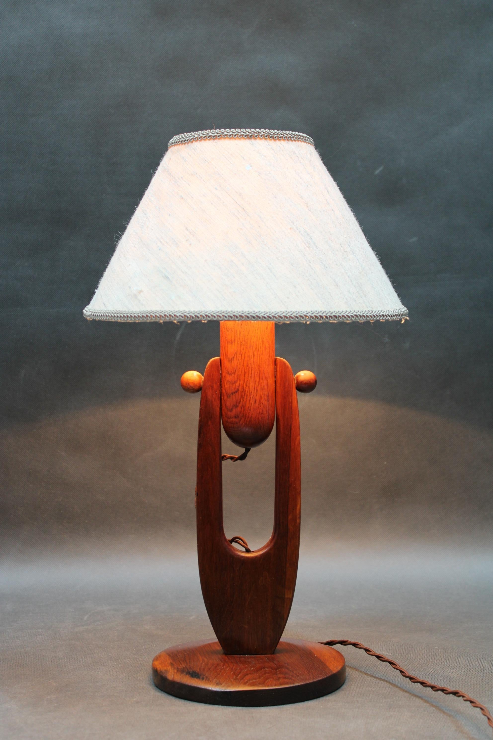 1960s Oak Table or Wall Lamp, Czechoslovakia For Sale 11