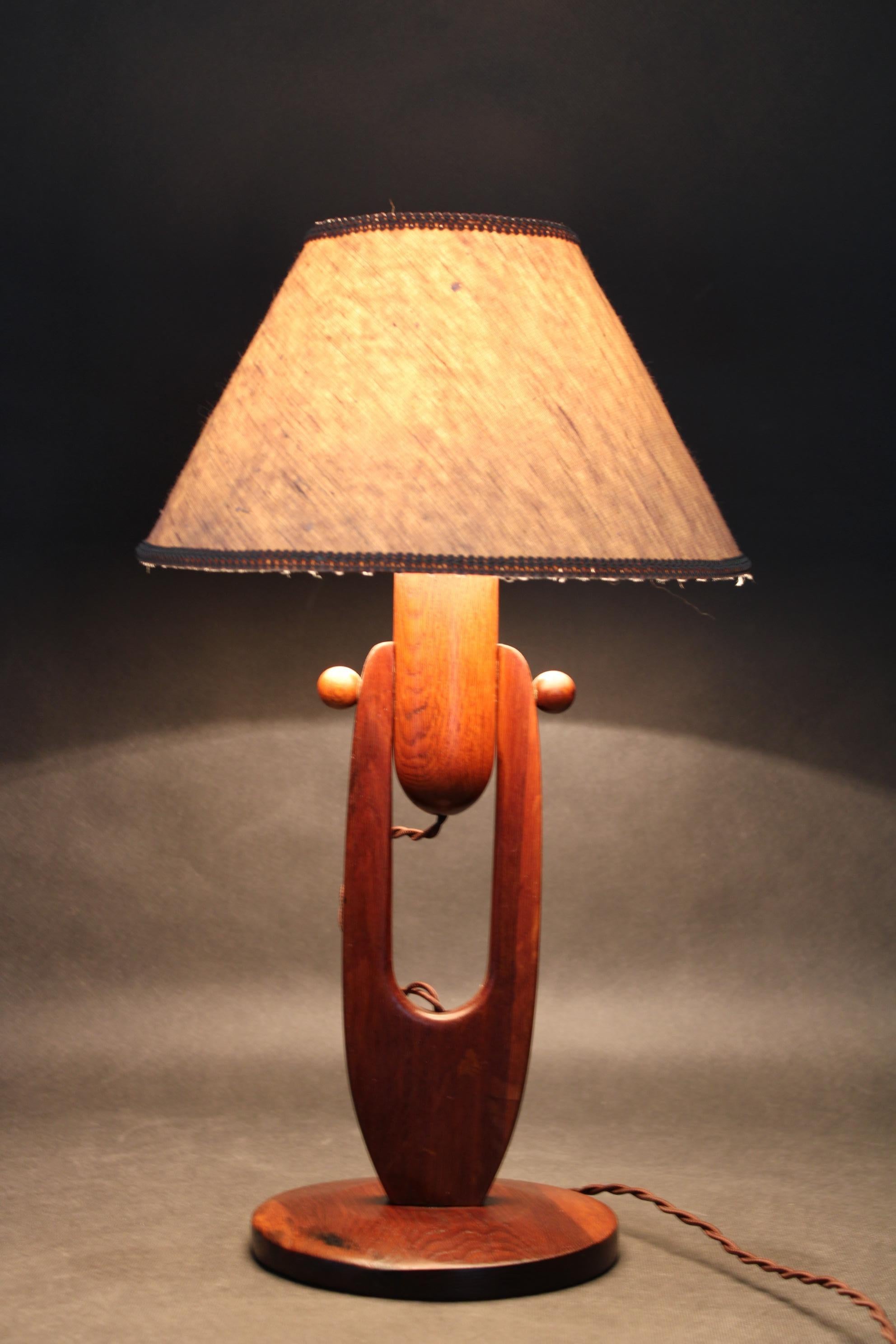 1960s Oak Table or Wall Lamp, Czechoslovakia For Sale 12