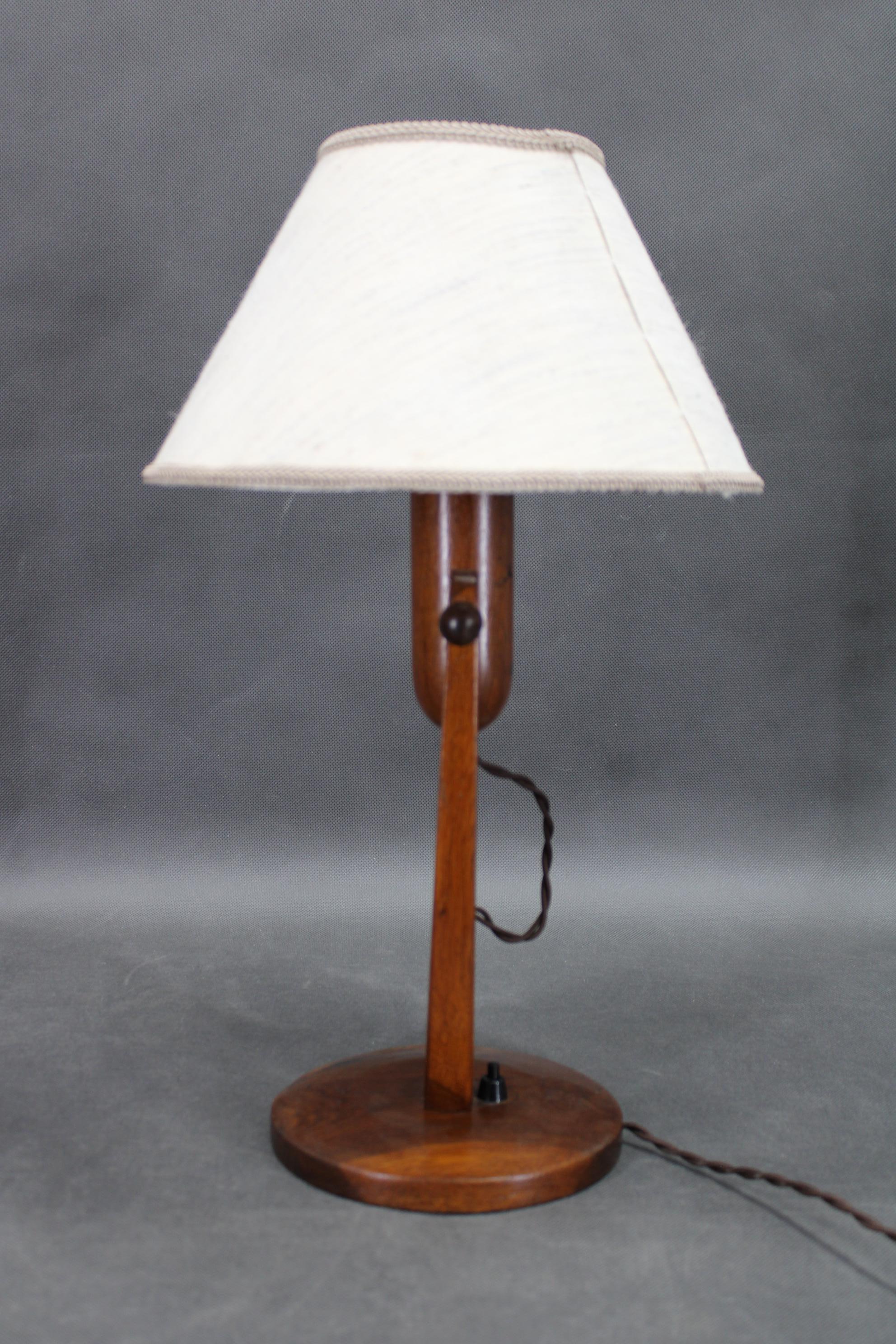 1960s Oak Table or Wall Lamp, Czechoslovakia In Good Condition For Sale In Praha, CZ