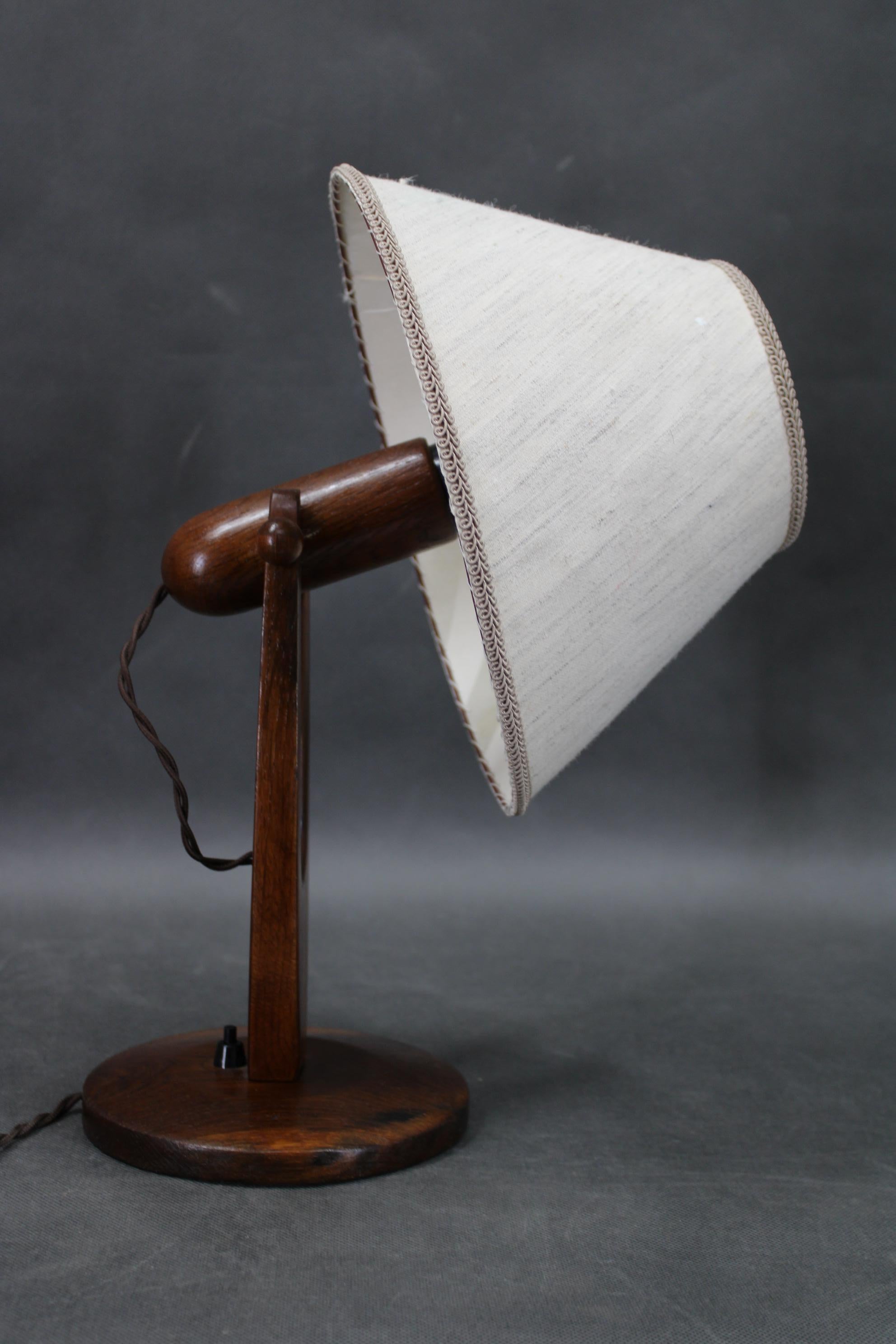 1960s Oak Table or Wall Lamp, Czechoslovakia For Sale 1
