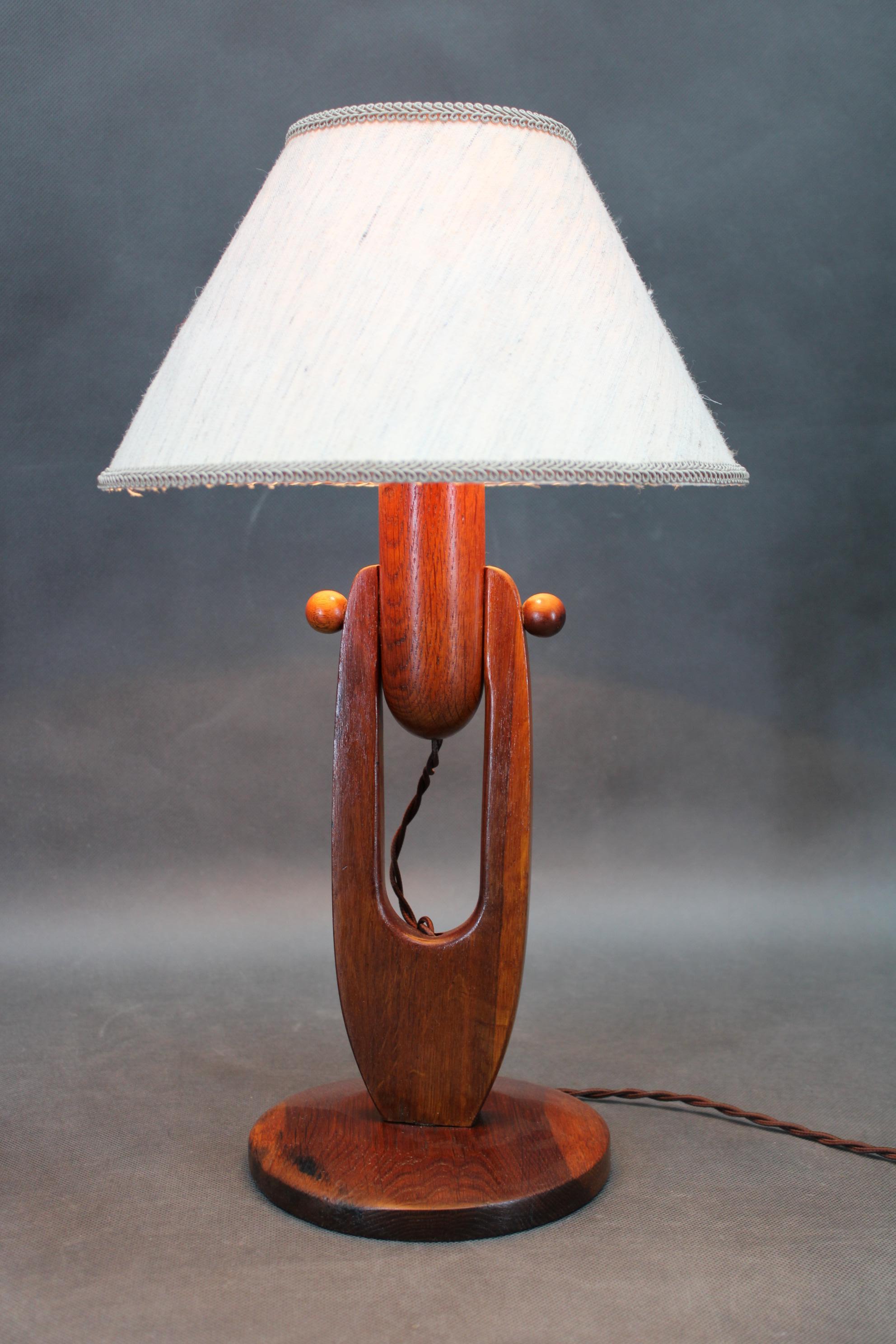 1960s Oak Table or Wall Lamp, Czechoslovakia For Sale