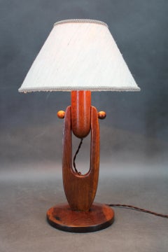 1960s Oak Table or Wall Lamp, Czechoslovakia