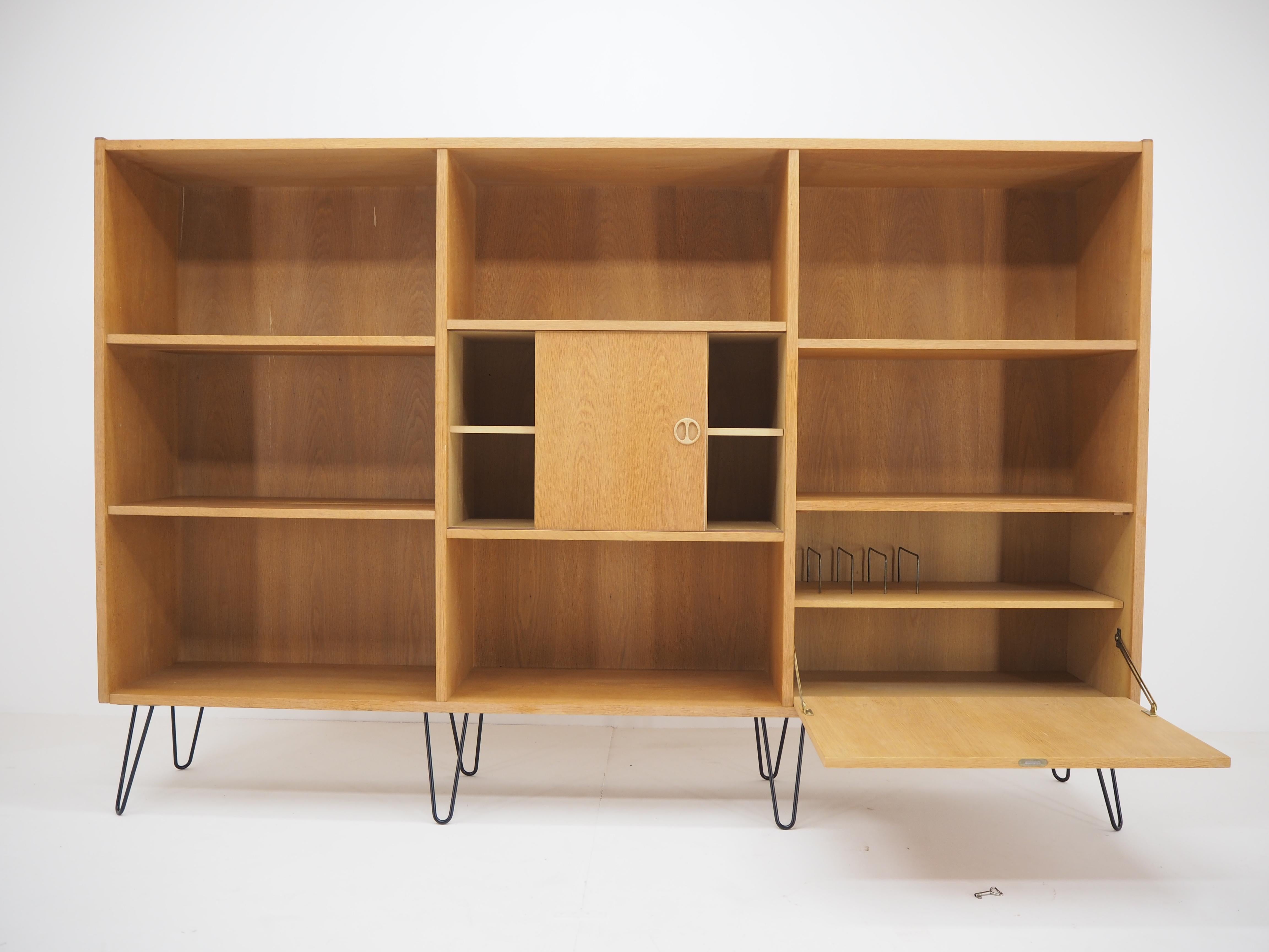 1960s Oak Upcycled Bookcase Cabinet, Denmark 1