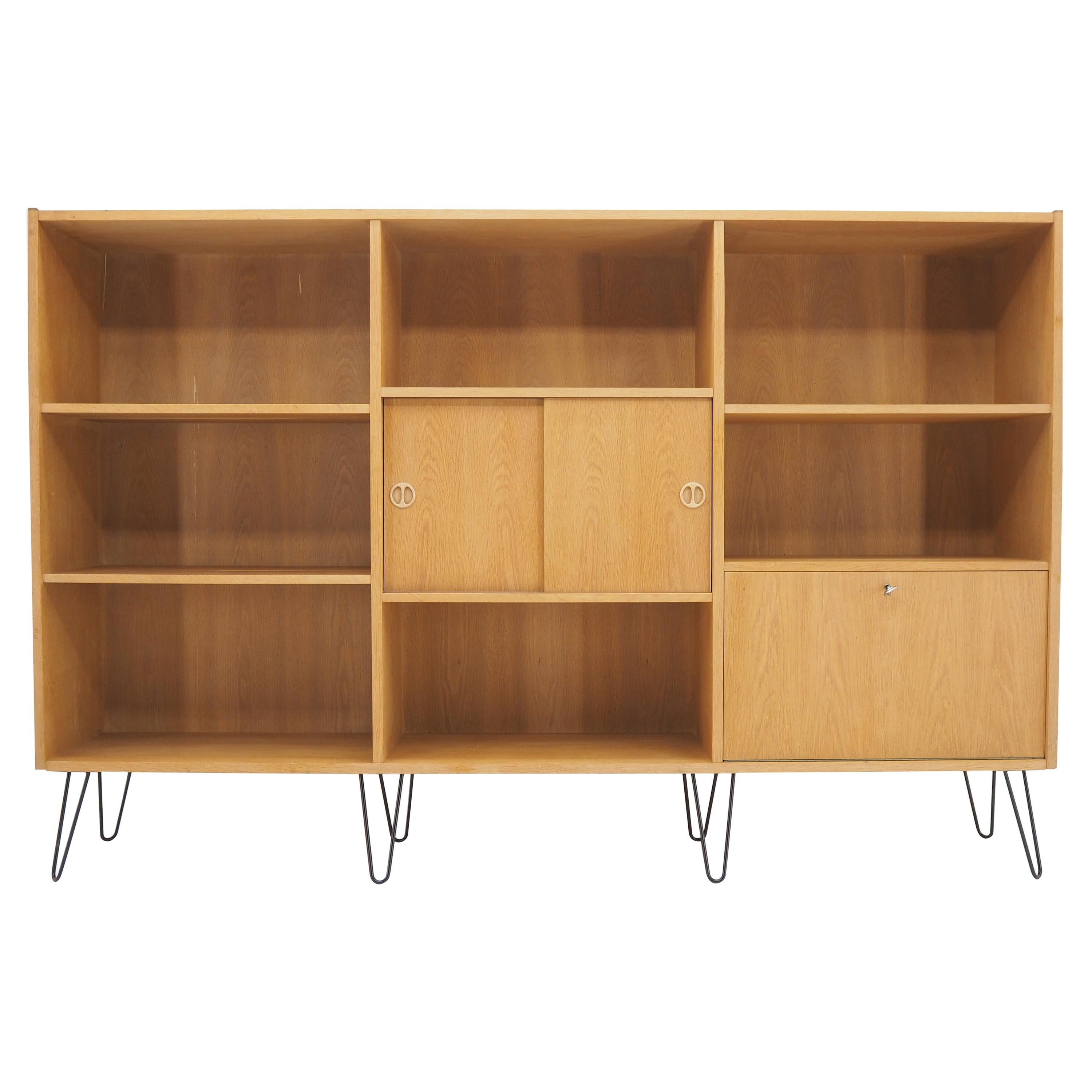 1960s Oak Upcycled Bookcase Cabinet, Denmark