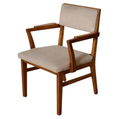 1960s Oak Upholstered Rare Desk Chair