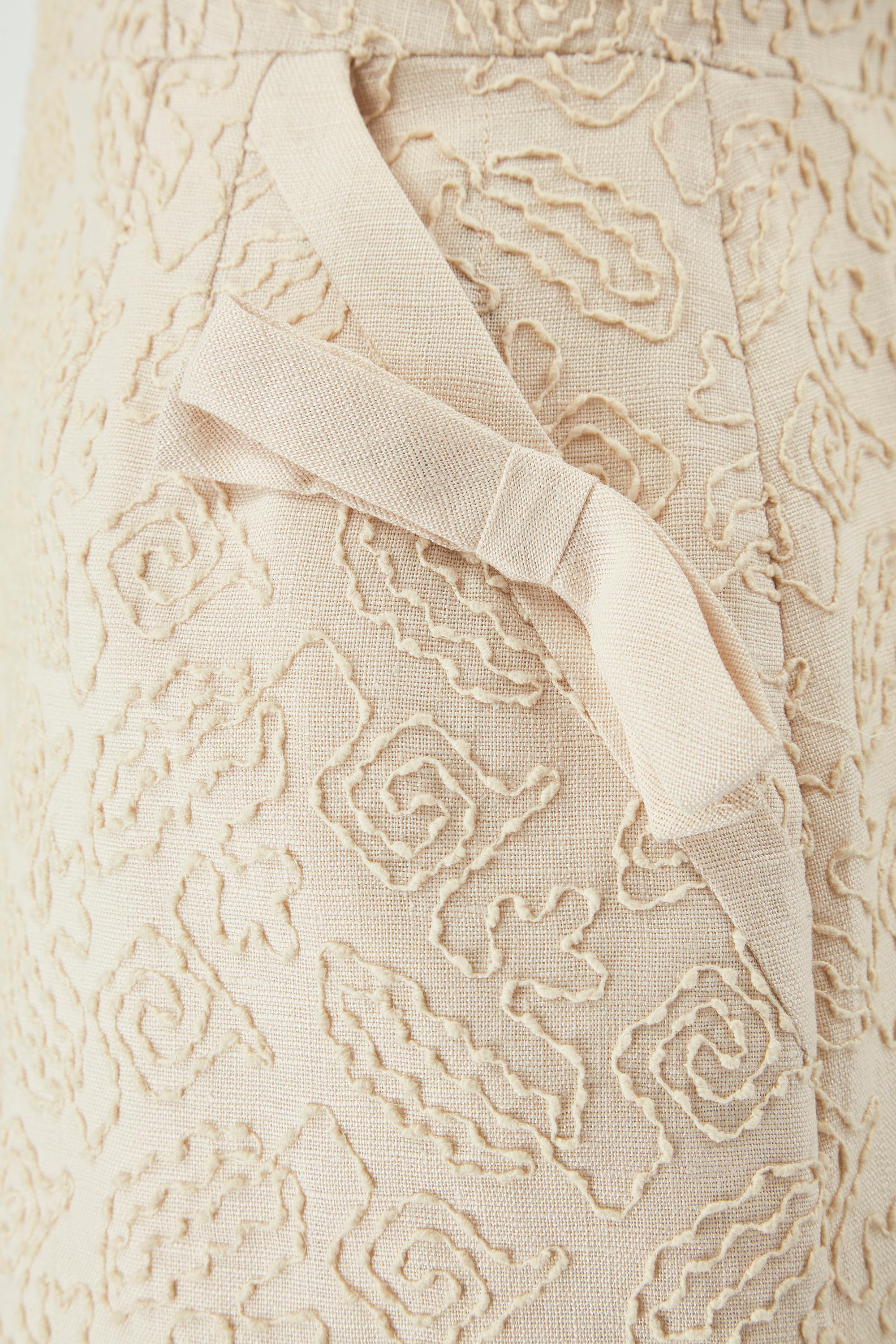 Women's 1960s Oatmeal Linen Textured Linen Dress For Sale
