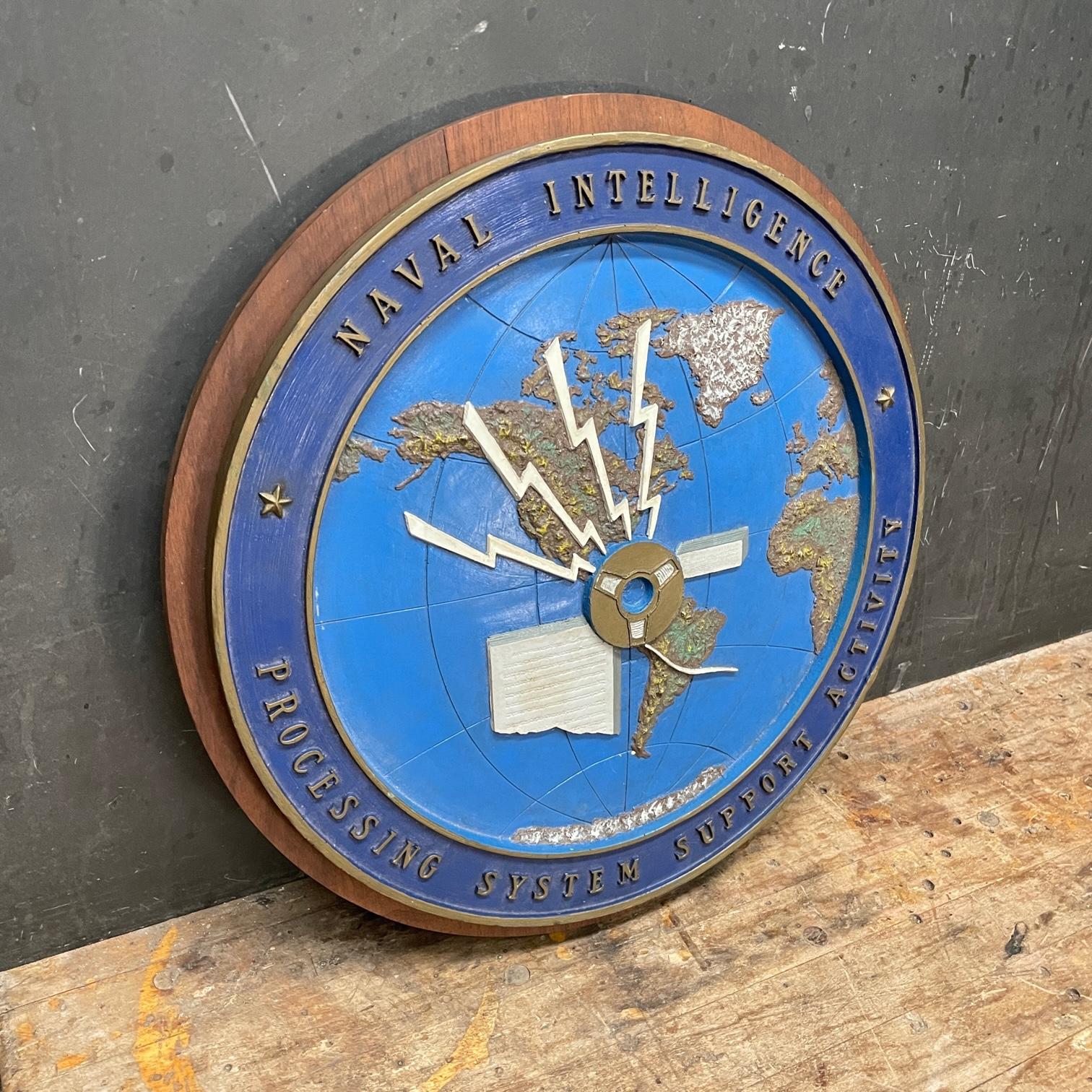 Rare and Obscure Naval Department Office Wall Plaque / Sign.

Plaque Only Dia 15 x Thk 5/8 in.