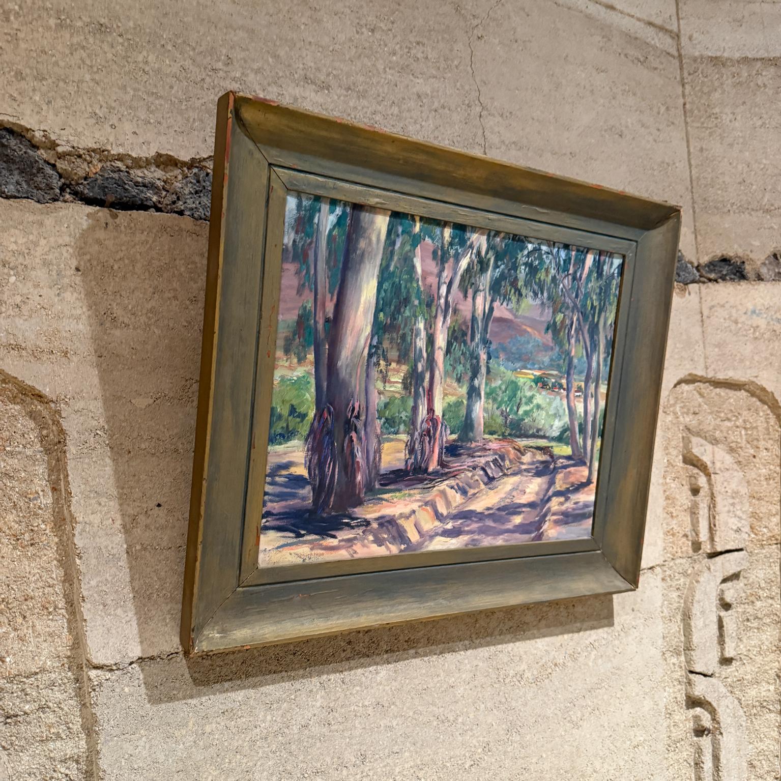 American 1960s Oil Painting Impressionist Calif Landscape Art signed For Sale