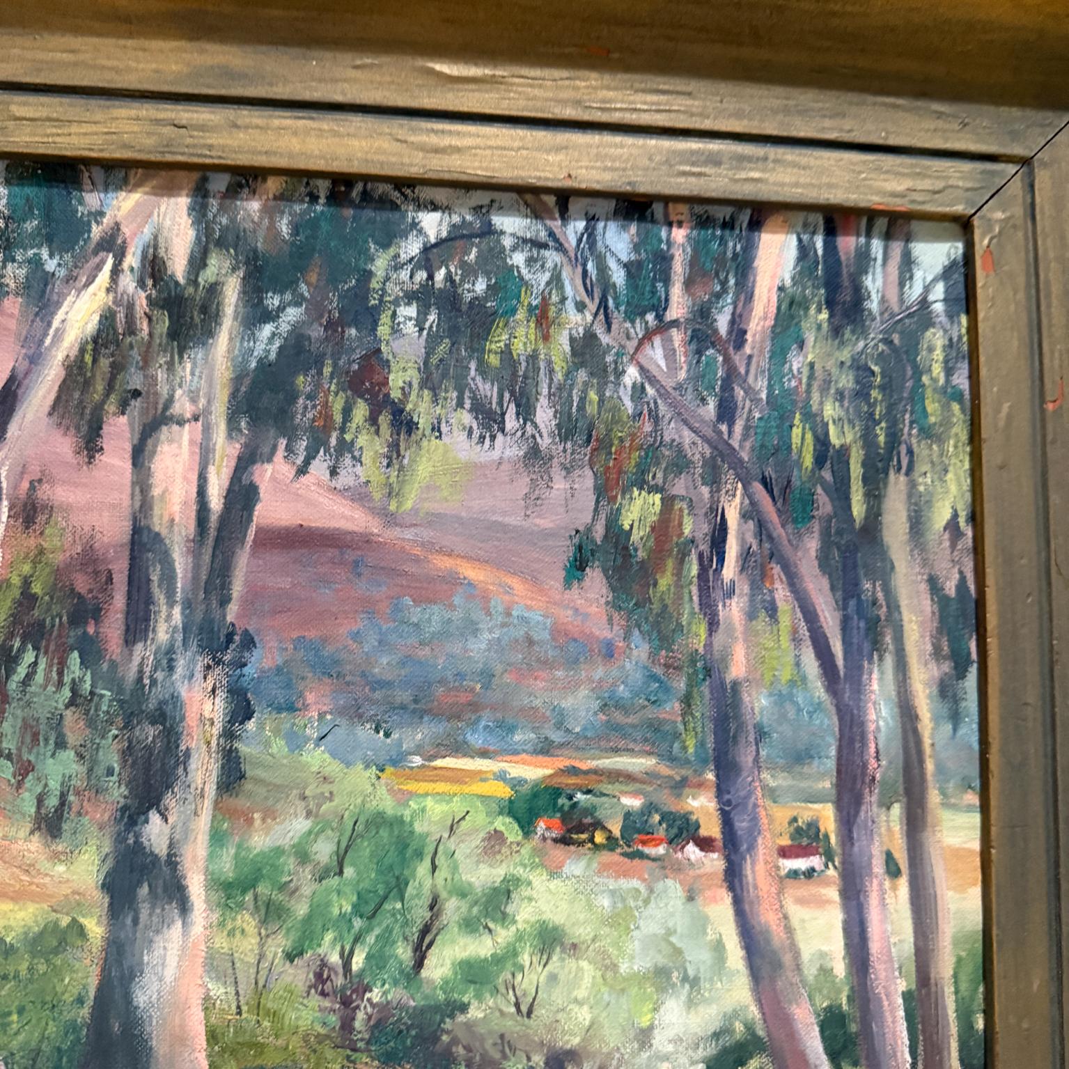 1960s Oil Painting Impressionist Calif Landscape Art signed For Sale 1
