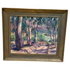 1960s Pintura al óleo Impresionista Calif Paisaje Arte firmado
