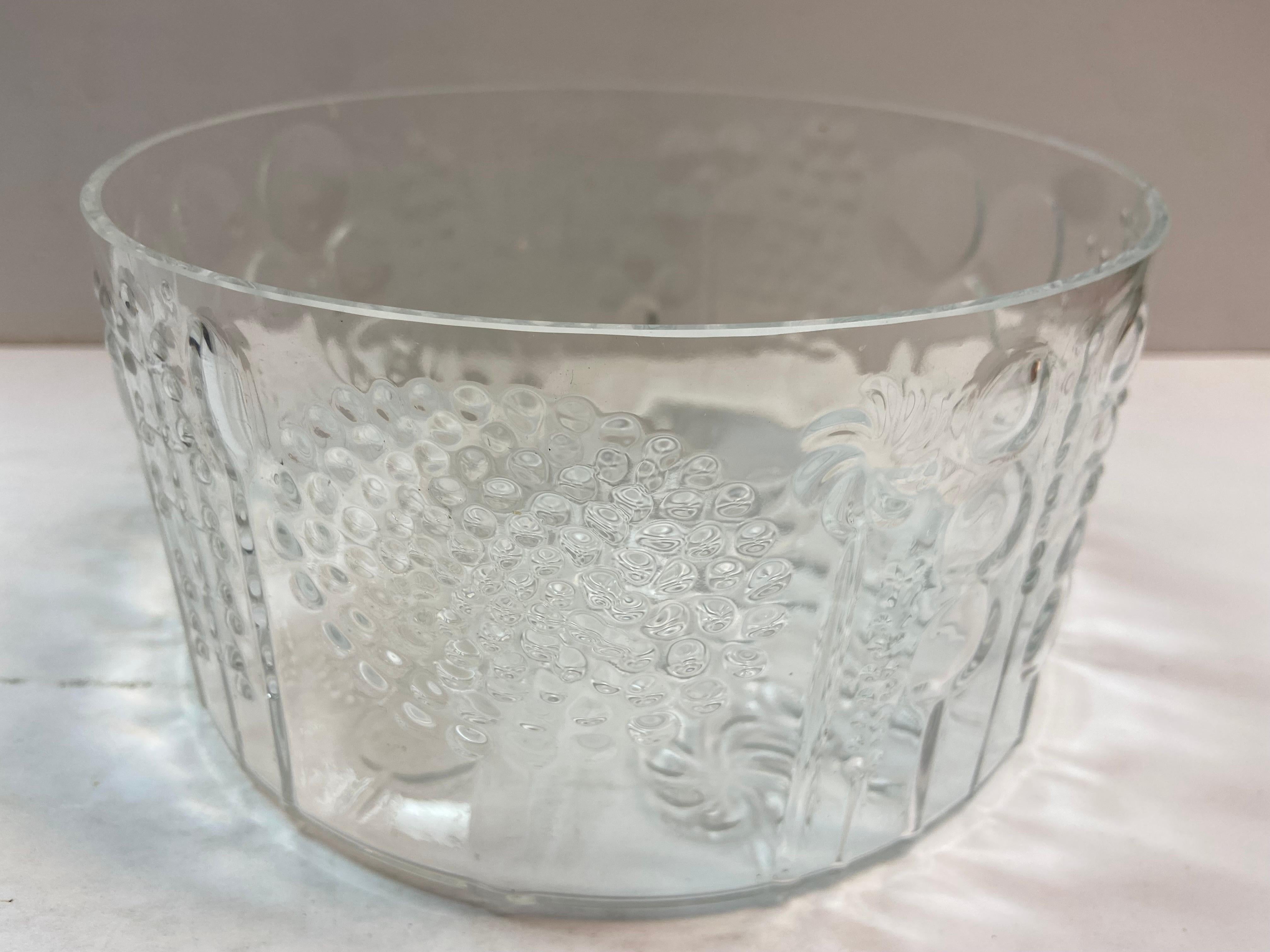 Servierschale aus Iittala-Glas von Oiva Toikka für Nuutajarvi Notsjo, 1960er Jahre (Moderne der Mitte des Jahrhunderts) im Angebot
