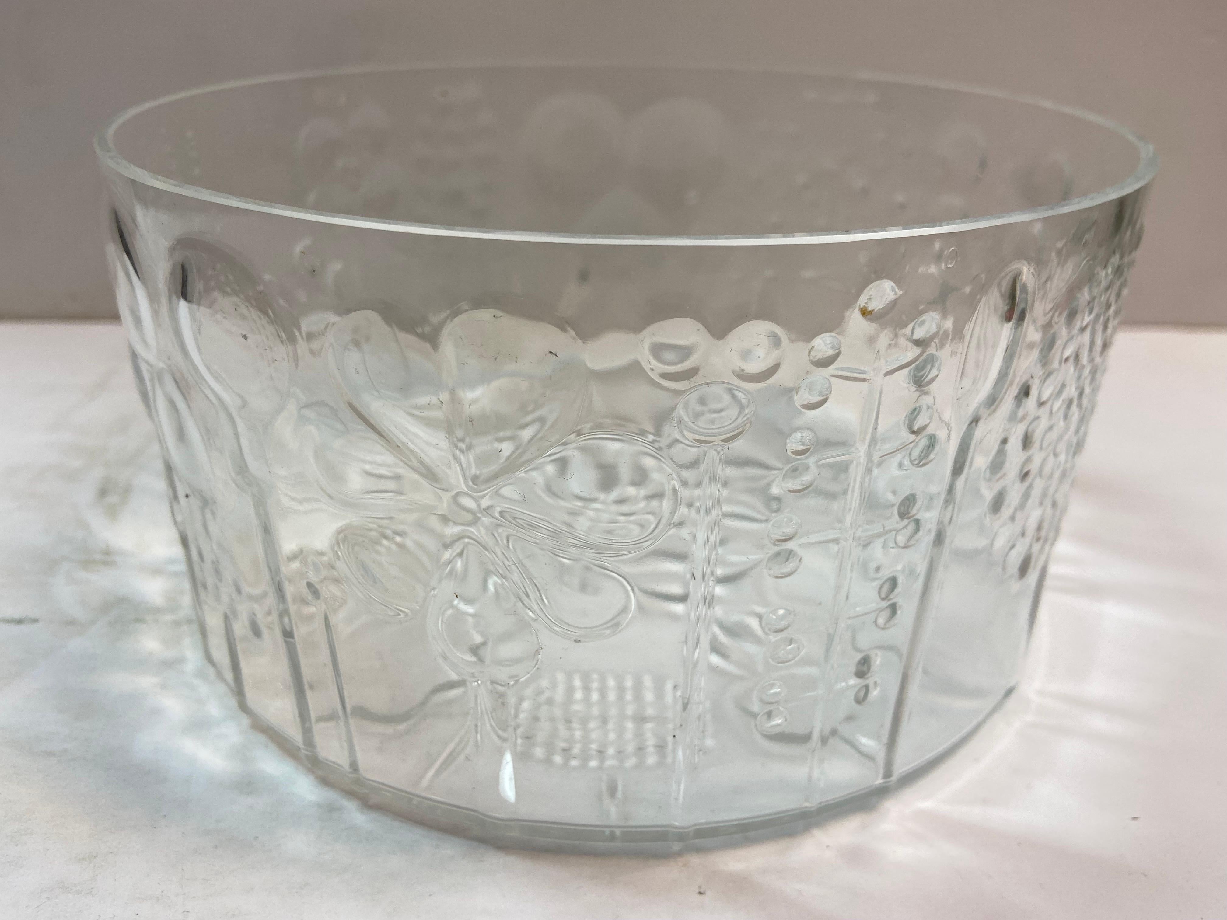 Servierschale aus Iittala-Glas von Oiva Toikka für Nuutajarvi Notsjo, 1960er Jahre (Finnisch) im Angebot