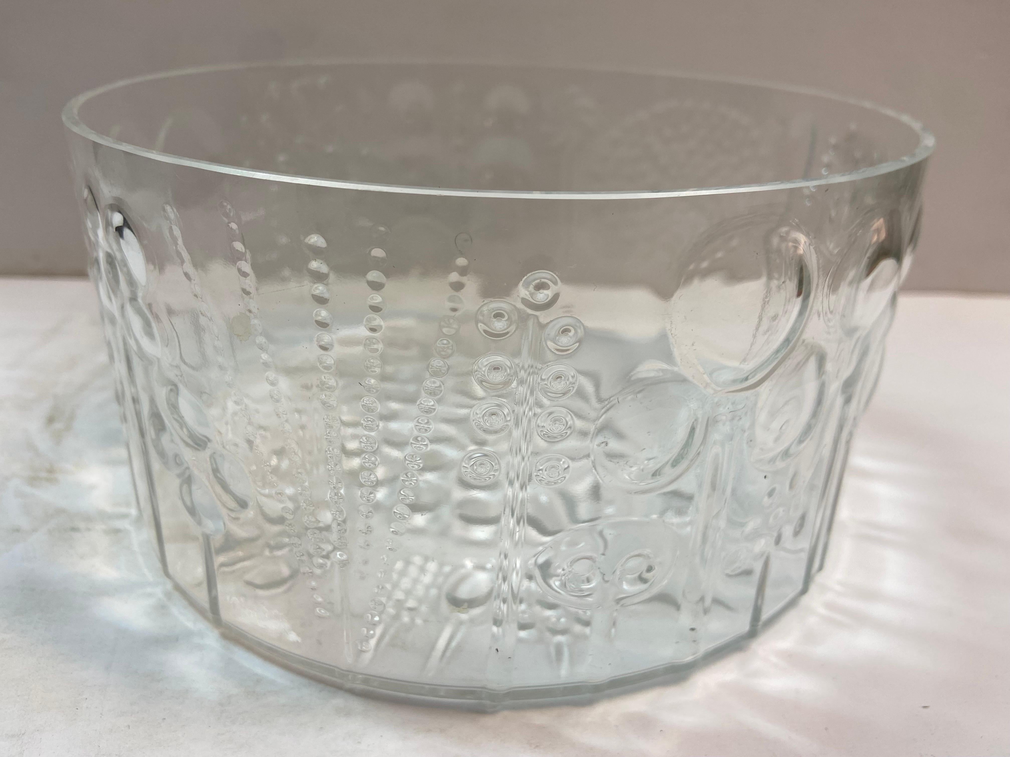 Servierschale aus Iittala-Glas von Oiva Toikka für Nuutajarvi Notsjo, 1960er Jahre im Zustand „Gut“ im Angebot in Atlanta, GA