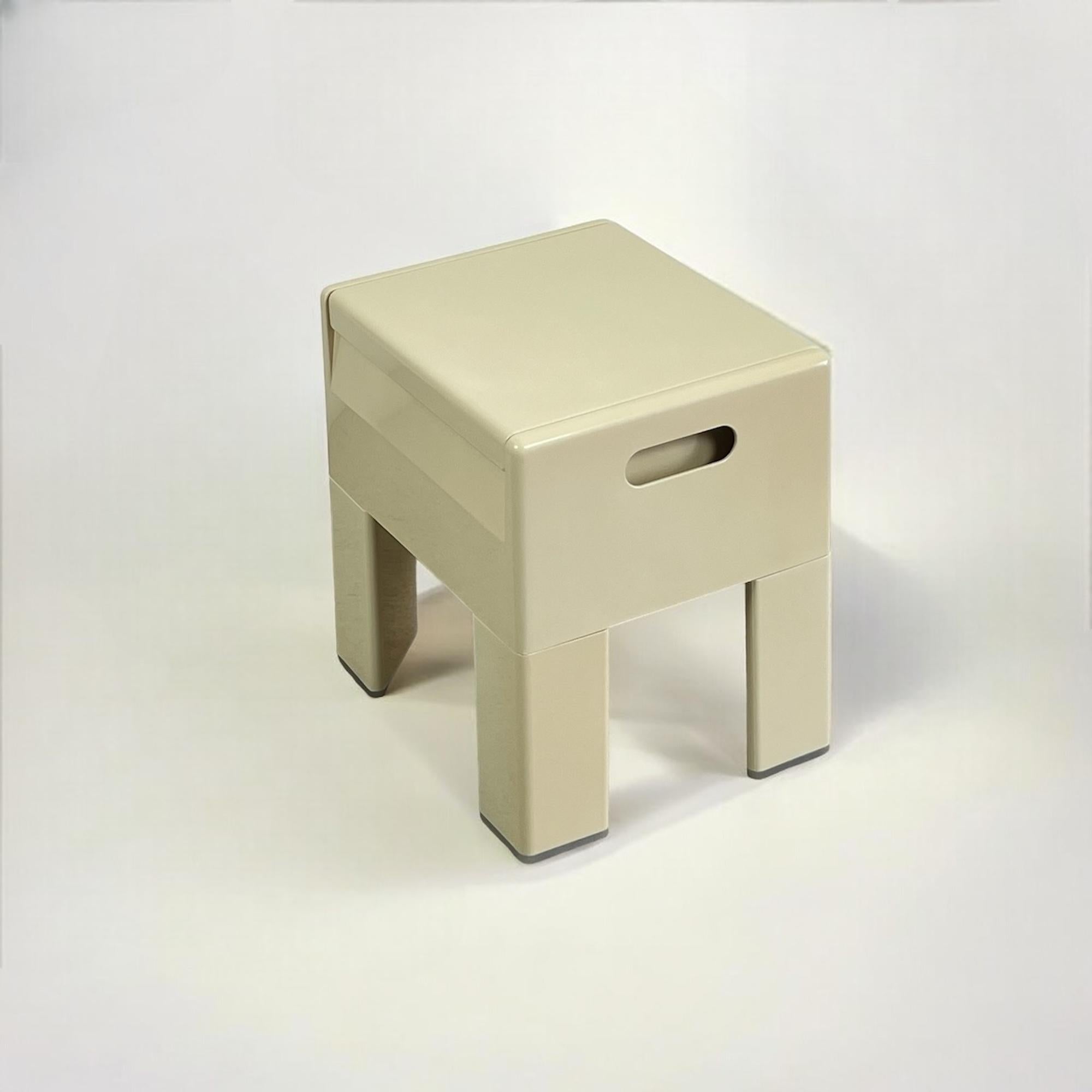 Plastic 1960s Olaf Von Bohr Vintage Stool - Italian Gedy MCM Design Bench