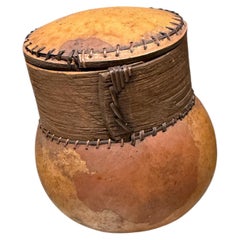 Midcentury Modern Gourd Art Lidded Container, Handmade in Malta, 1960s
