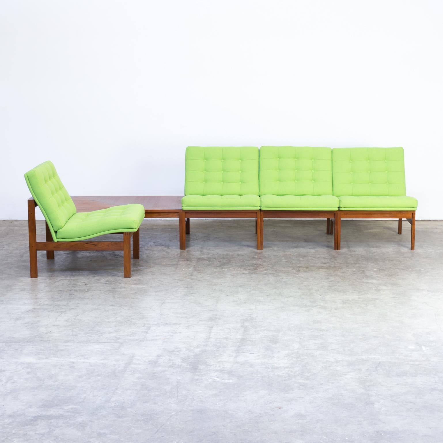 1960s Ole Gjerløv Knudsen & Torben Lind modular sofa for France & Son. Beautiful new upholstered. Very good condition consistent with age and use.