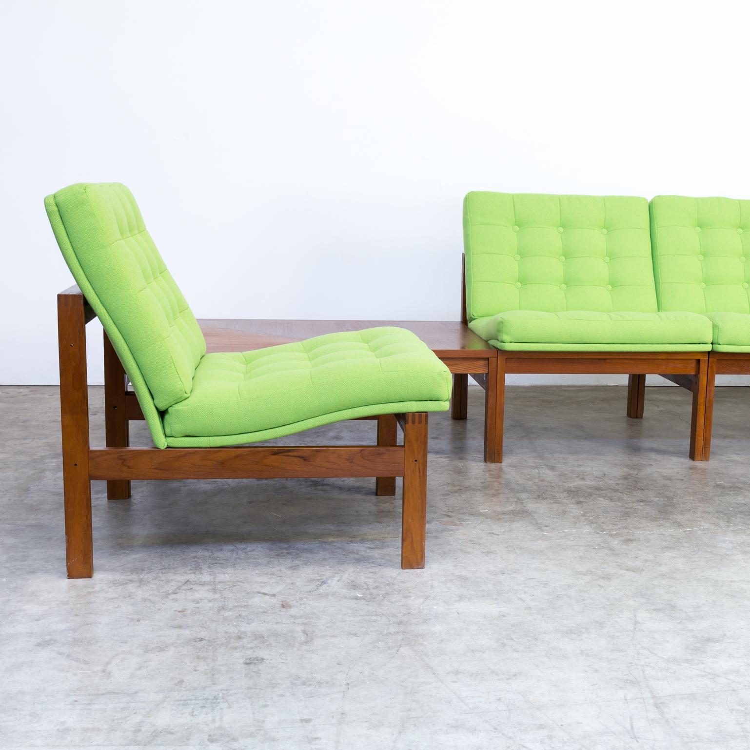 1960s Ole Gjerløv Knudsen & Torben Lind Modular Sofa for France & Son In Good Condition For Sale In Amstelveen, Noord