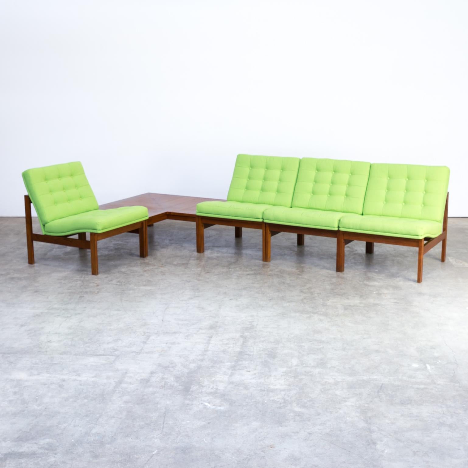 Fabric 1960s Ole Gjerløv Knudsen & Torben Lind Modular Sofa for France & Son For Sale