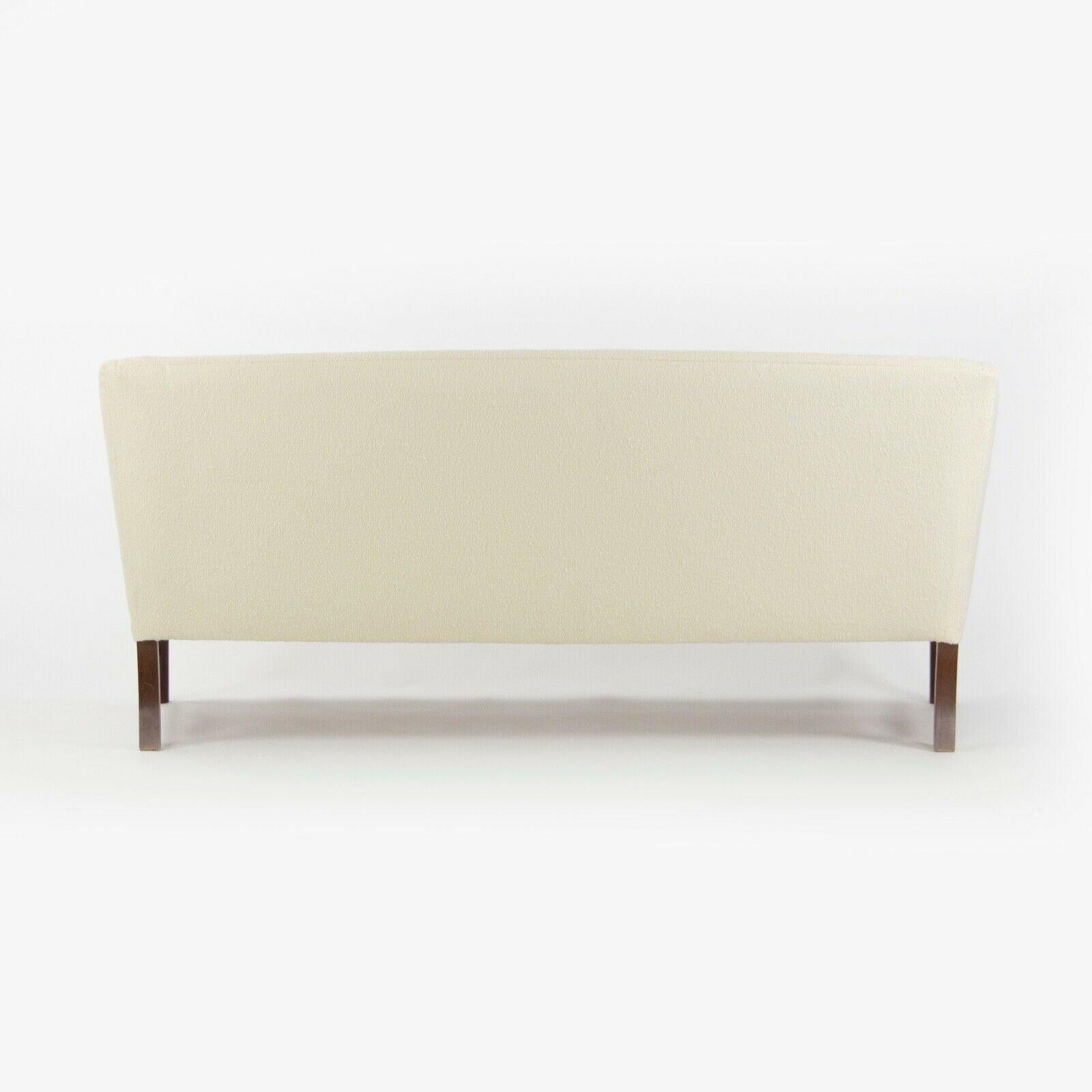 Tissu 1960s Ole Wanscher for AJ Iversen New Boucle Fabric 3-Seat Sofa Made in Denmark en vente