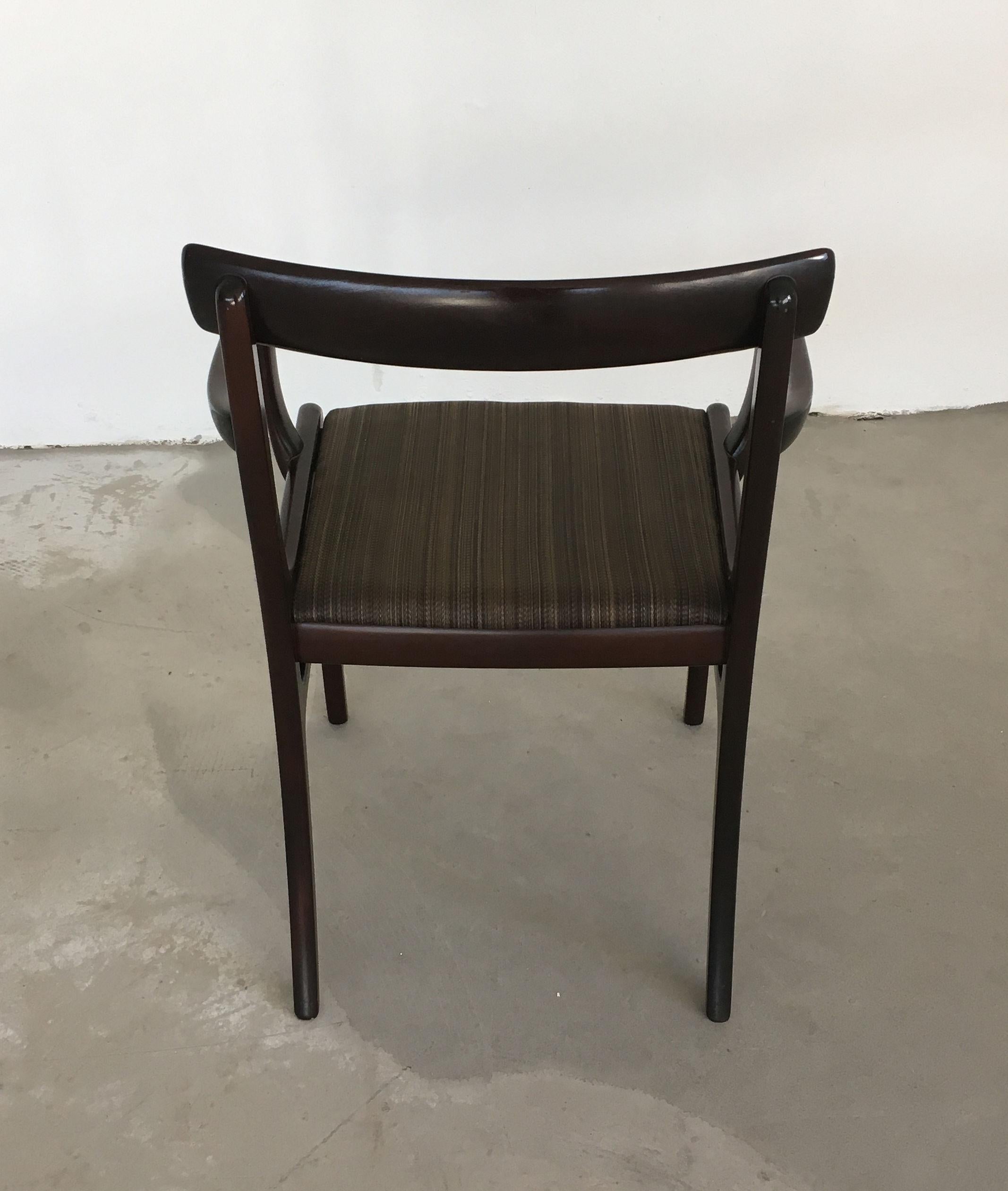 1960s Ole Wanscher Mahogany Armchair with Horsehair Upholstery In Good Condition For Sale In Knebel, DK