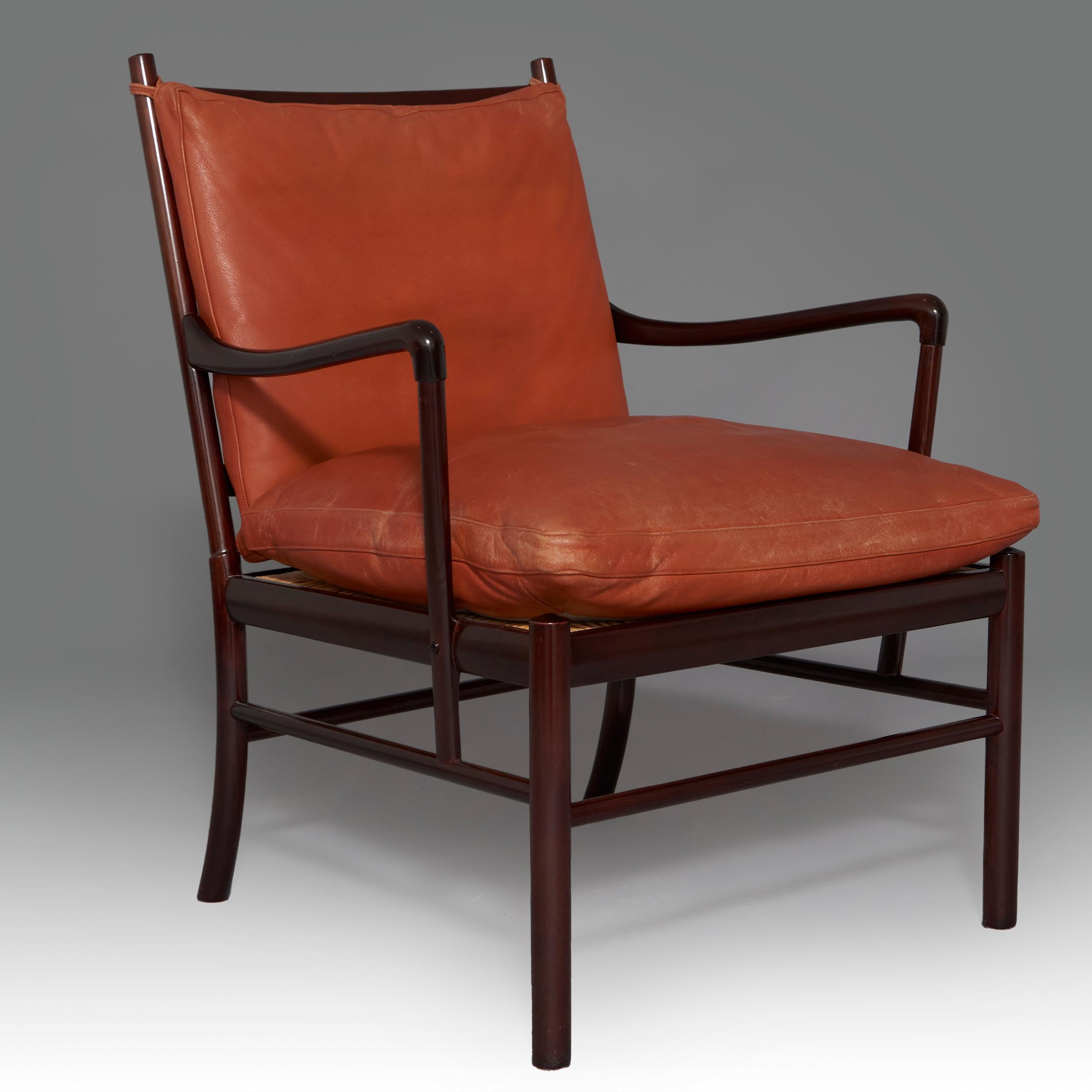 Mid-Century Modern 1960’s Ole Wanscher ‘OW 149’ or ‘Colonial’ Armchair in Mahogany and Leather For Sale