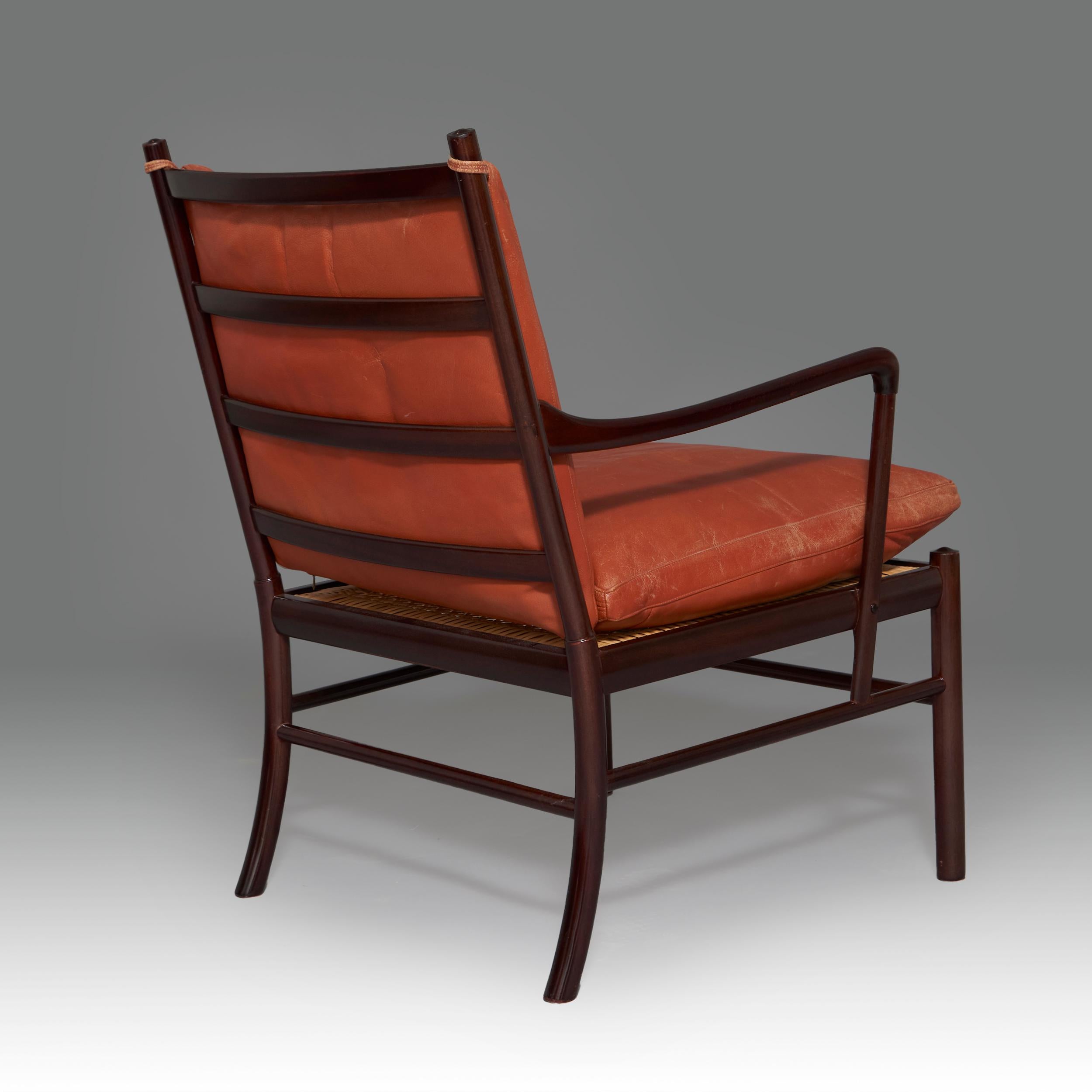 1960’s Ole Wanscher ‘OW 149’ or ‘Colonial’ Armchair in Mahogany and Leather In Good Condition For Sale In Madrid, ES