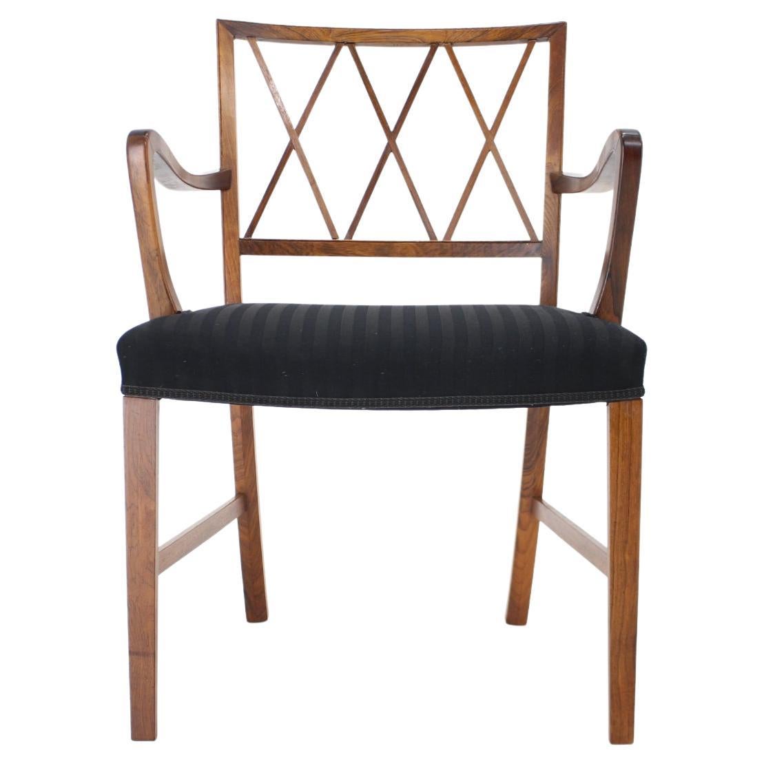 Fauteuil en palissandre Ole Wanscher des années 1960 pour AJ Iverson Snedkermester