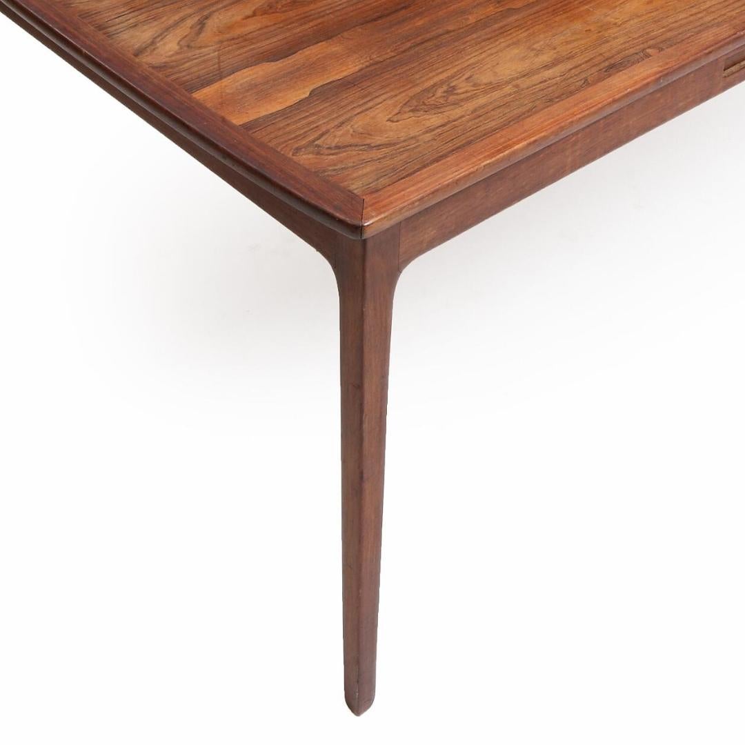 Scandinavian Modern 1960s Ole Wanscher Rectangular Table with slightly curved ends For Sale