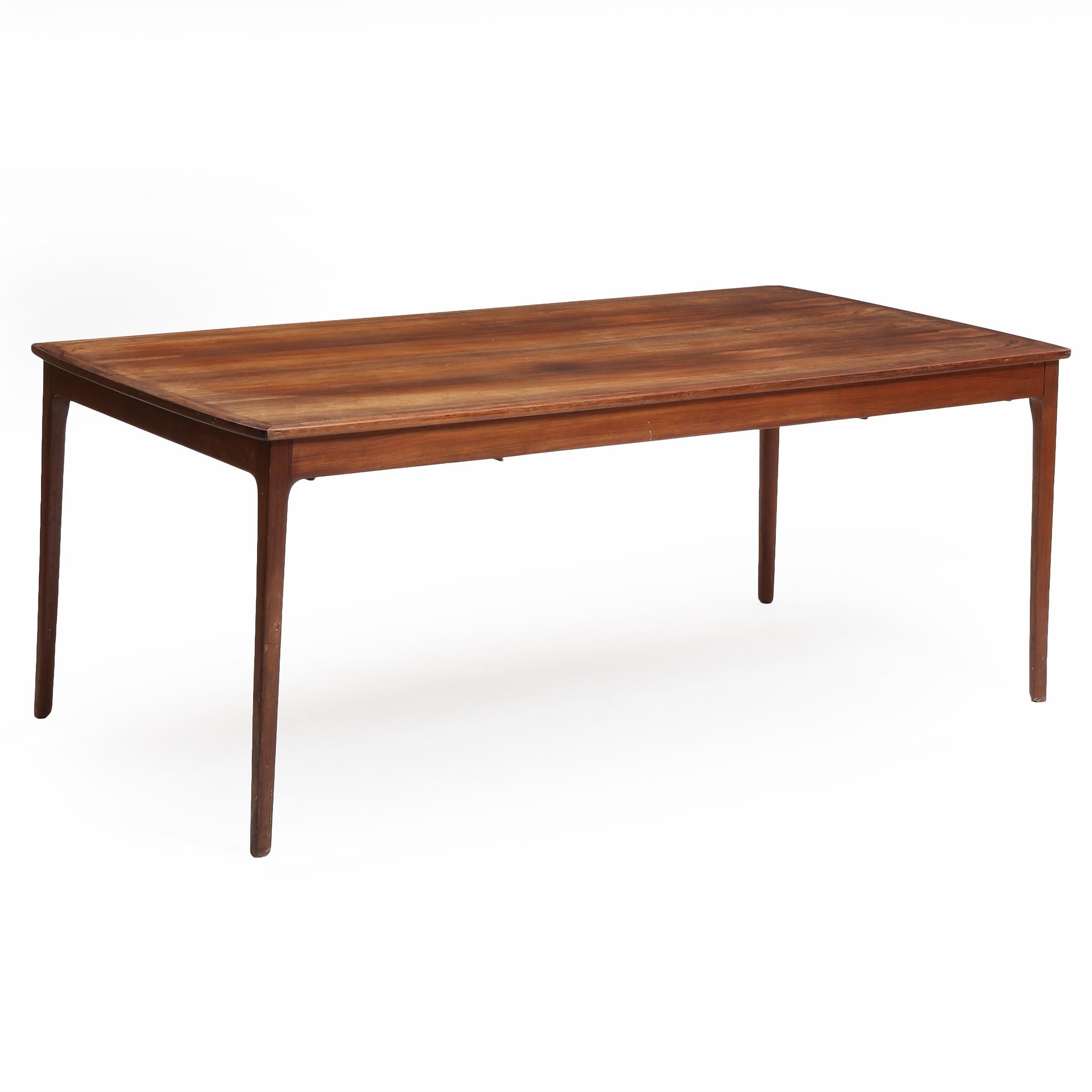 Danish 1960s Ole Wanscher Rectangular Table with slightly curved ends For Sale