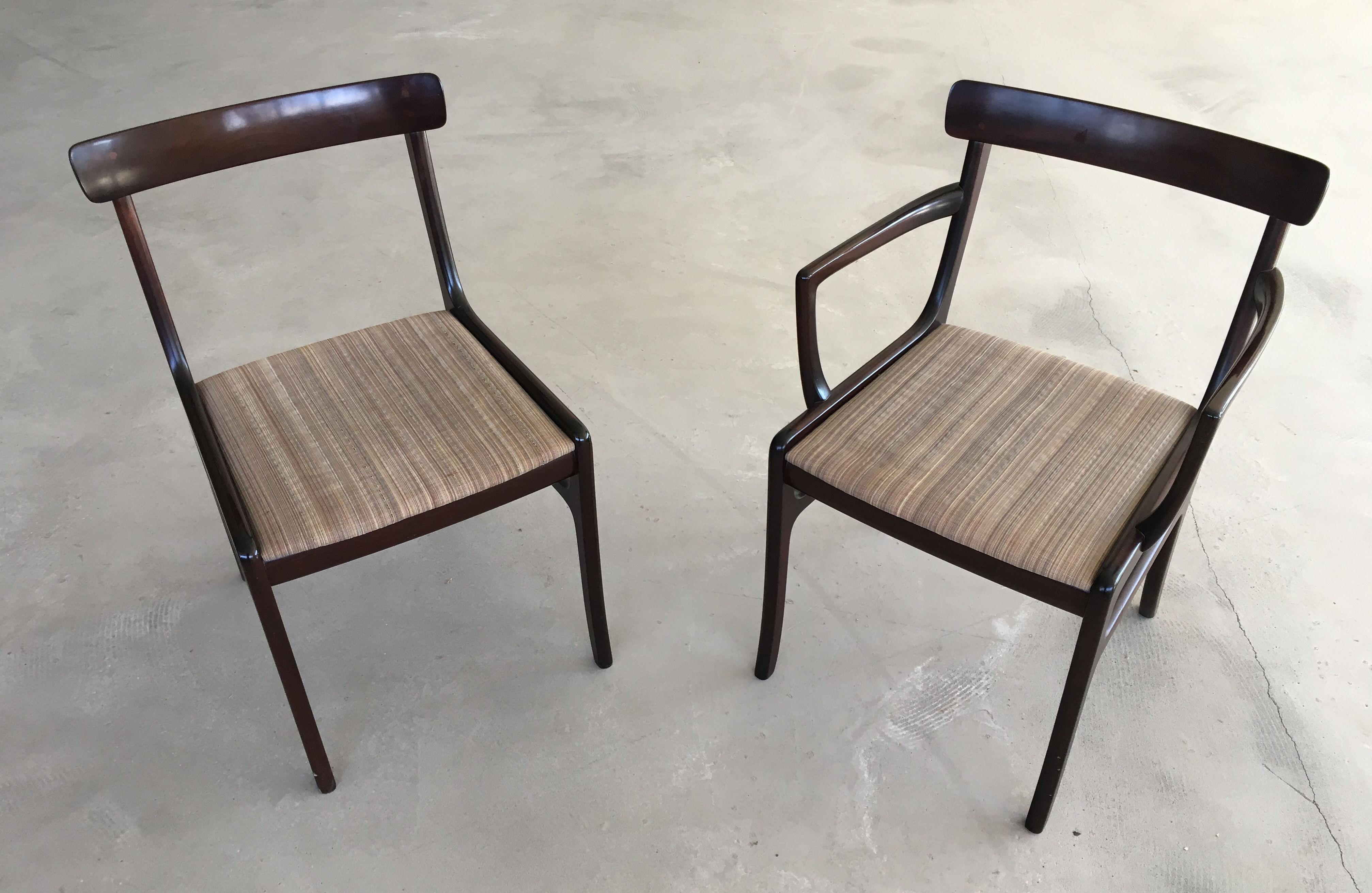 Set aus Esstisch, Sideboard, Beistelltisch und 12 Stühlen, Ole Wanscher, 1960er Jahre (Mahagoni) im Angebot