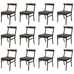 Ole Wanscher Set of Twelve Refinished Mahogany Dining Chairs, Inc. Reupholstery