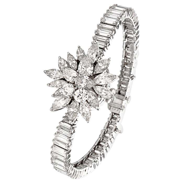 1960s Omega Platinum Ladies Diamond Covered Watch at 1stDibs | platinum ...