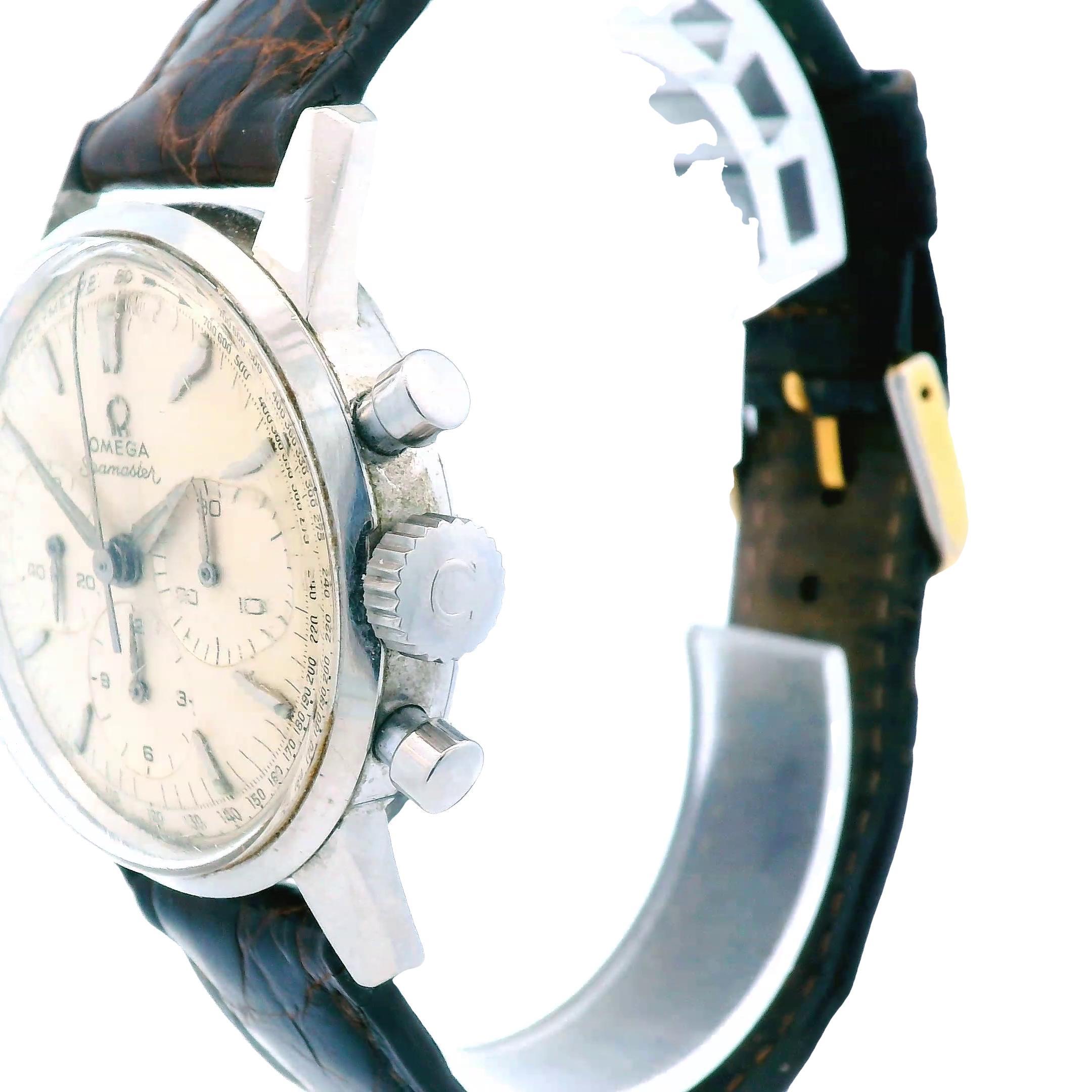Omega Seamaster Montre chronographe en acier inoxydable des années 1960 - Running Bon état - En vente à Lexington, KY