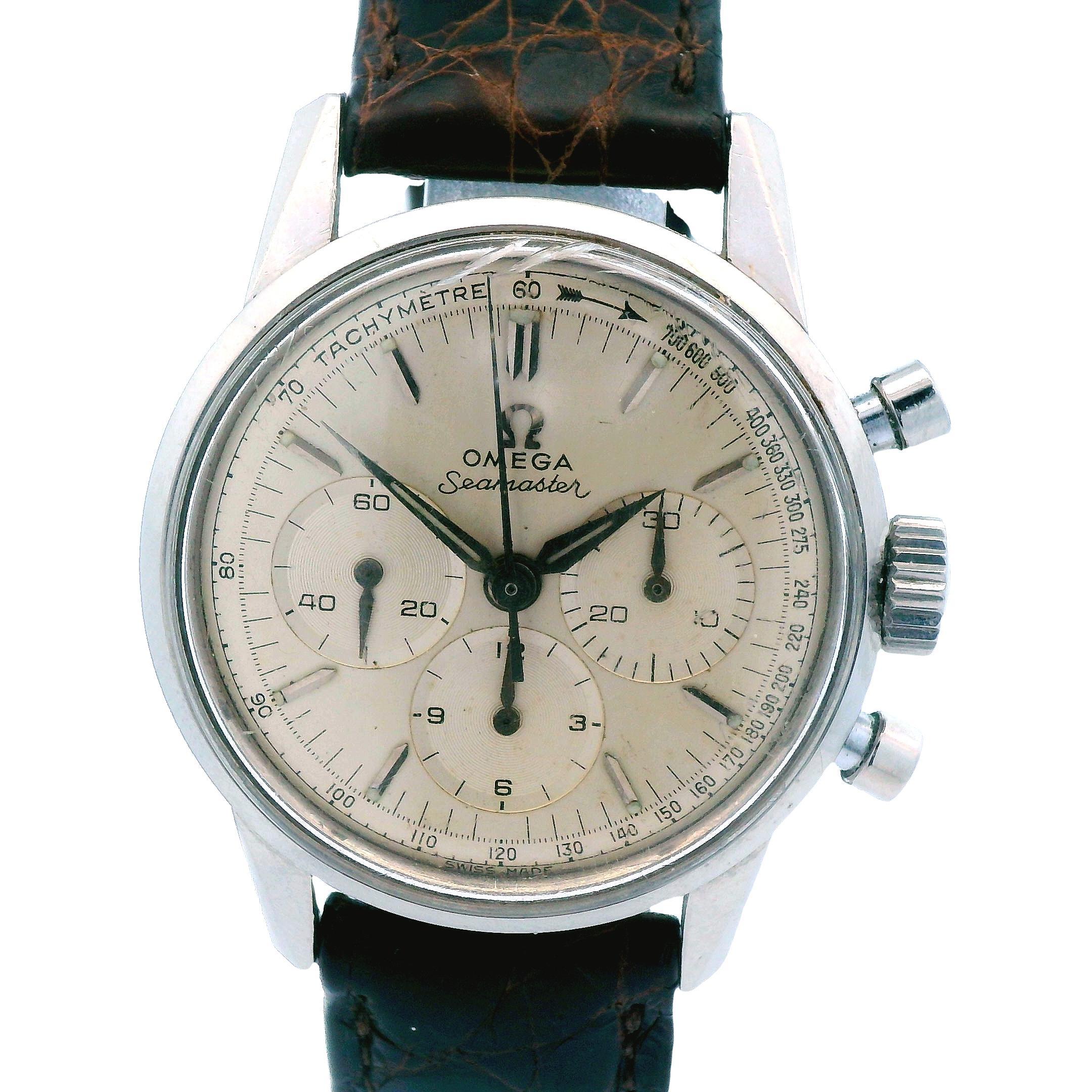 1960er Jahre Omega Seamaster Chronograph Uhr in Edelstahl - Laufen Damen