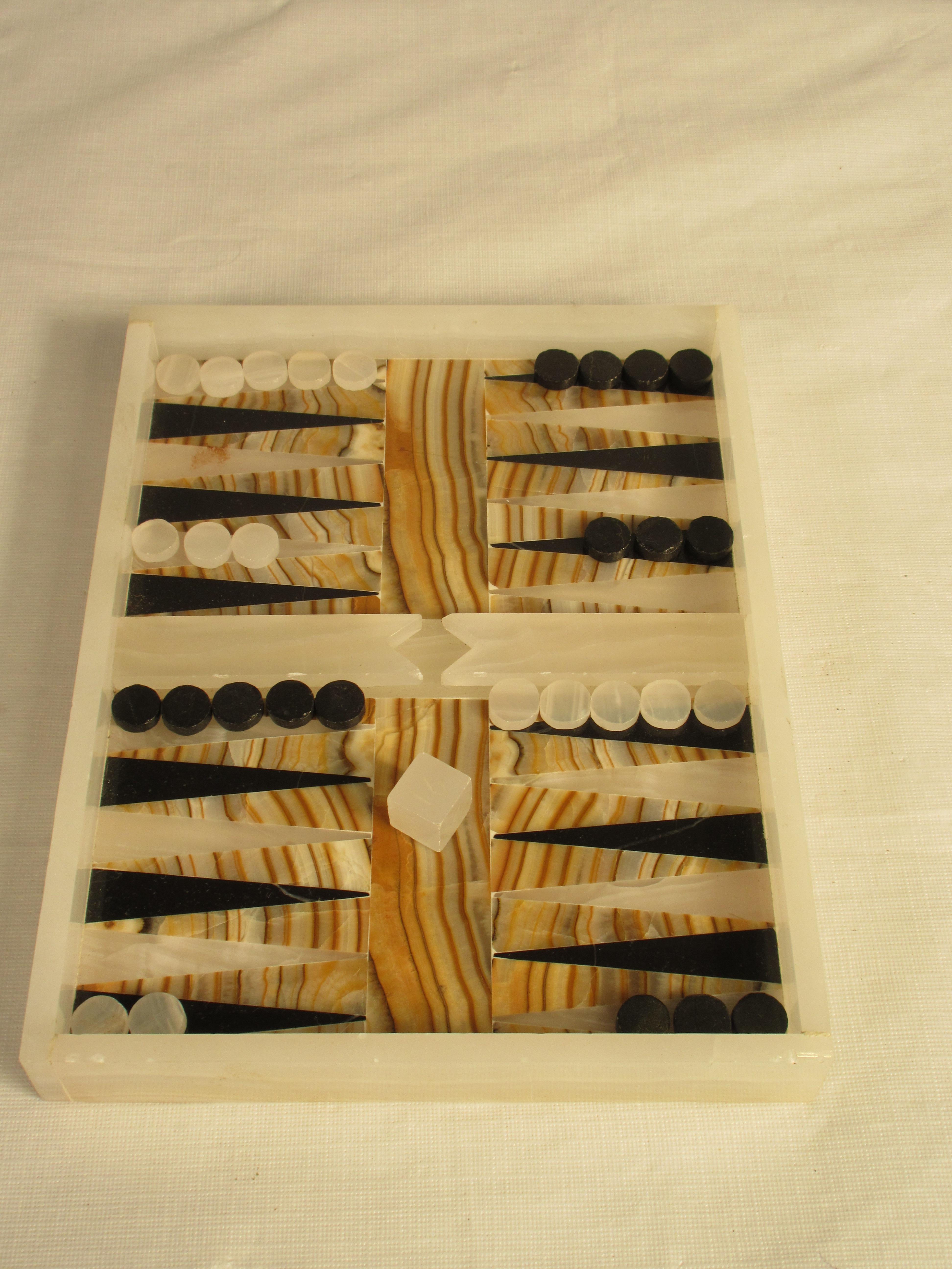 marble onyx backgammon