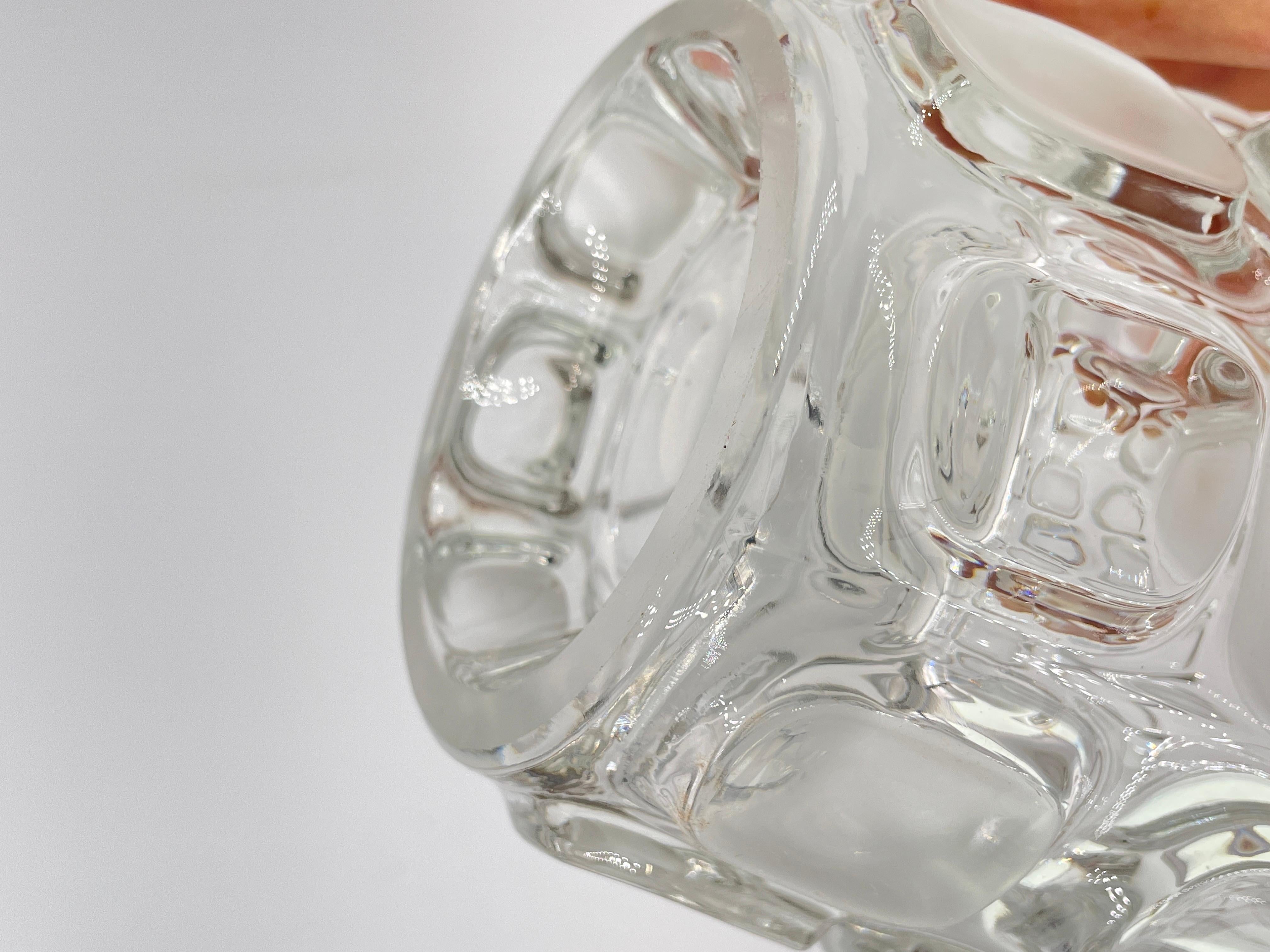 1960s Op Art Glass MCM Vase by Frantisek Vizner for Sklo Union Libochovice For Sale 4