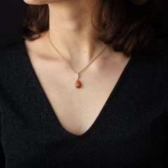 1960 Opale Diamanti Ciondolo in oro giallo bianco 18 carati