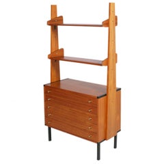 1960s Open Bookcase with Chest of Drawers by Vittorio Dassi for G. Cecchini & C.