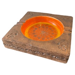 1960s Orange Bitossi Ceramic Ashtray