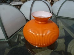 1960's Orange Glass Lampshades, 20th Century