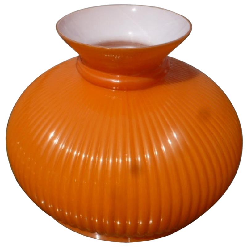 1960's Orange Glass Lampshades, 20th Century For Sale