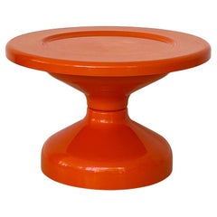 1960s, Orange Rocchetto Table by A & P.G.Castiglioni for Kartell